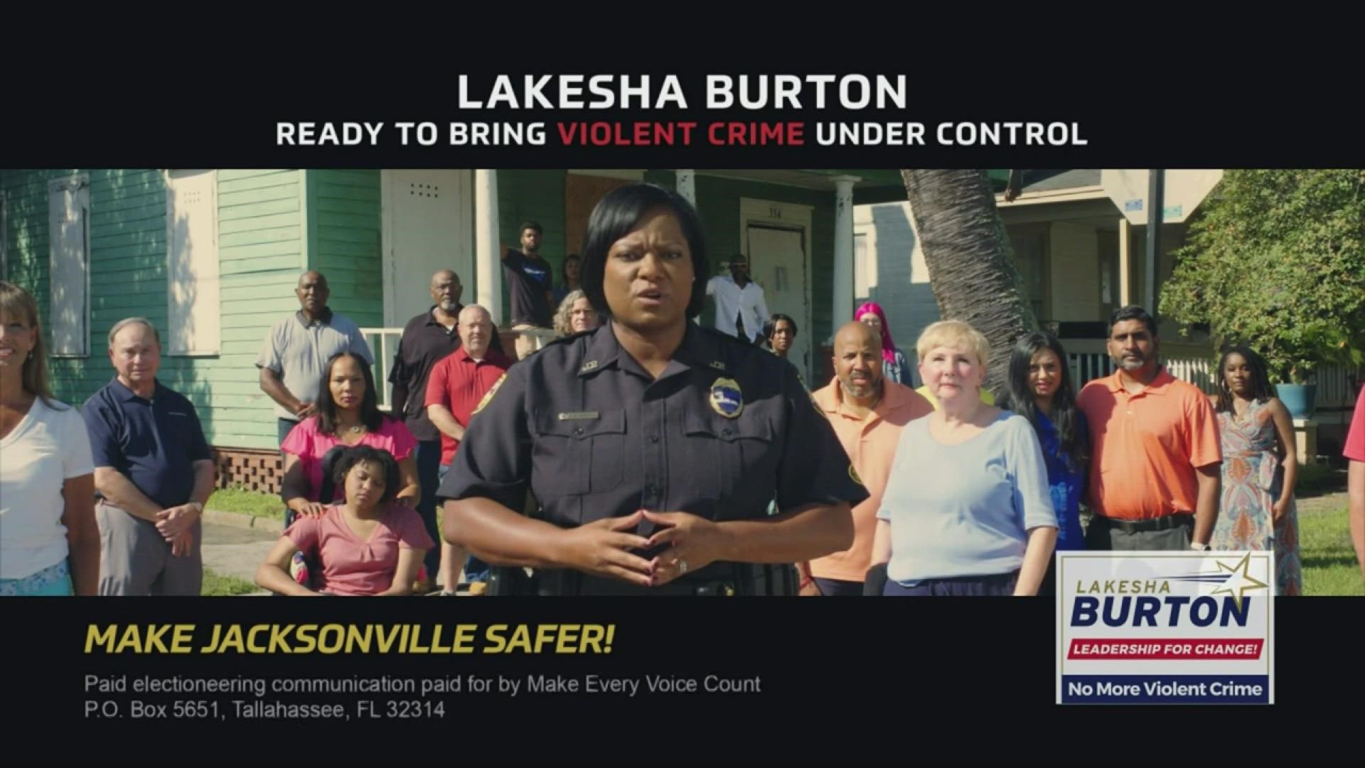 Candidate for Jacksonville Sheriff Lakesha Burton told to stop wearing JSO uniform