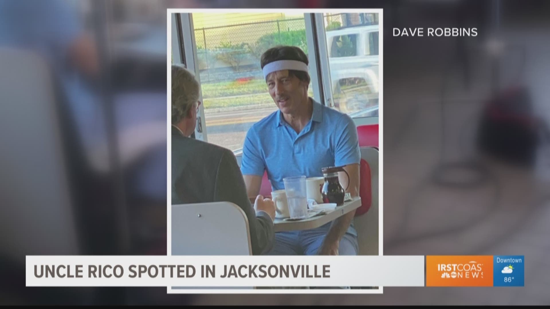 Jon Gries, the actor best known for portraying 'Uncle Rico' in Napoleon Dynamite, was seen by Dave Robbins as he was casually eating breakfast.