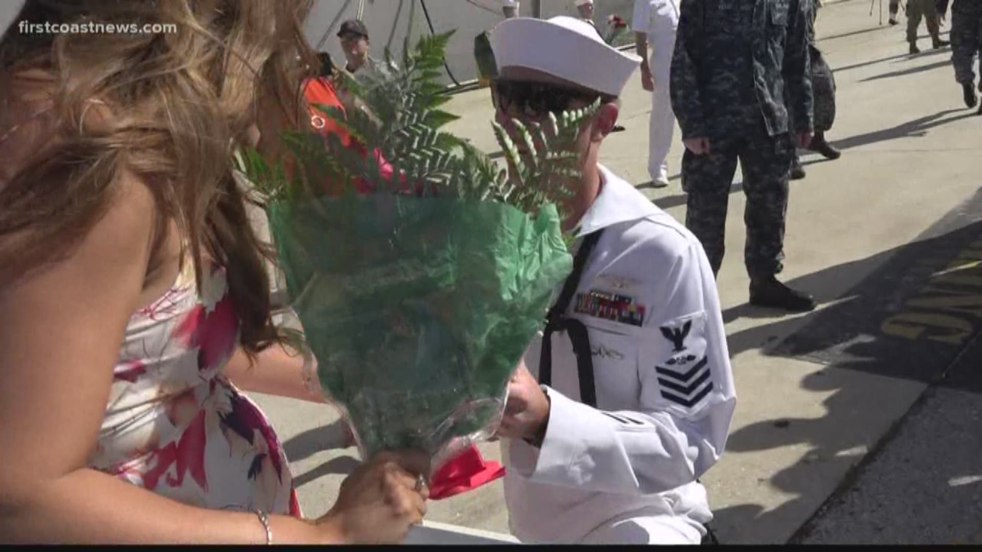 Families waited excitedly for their loved ones to return after 6 months.