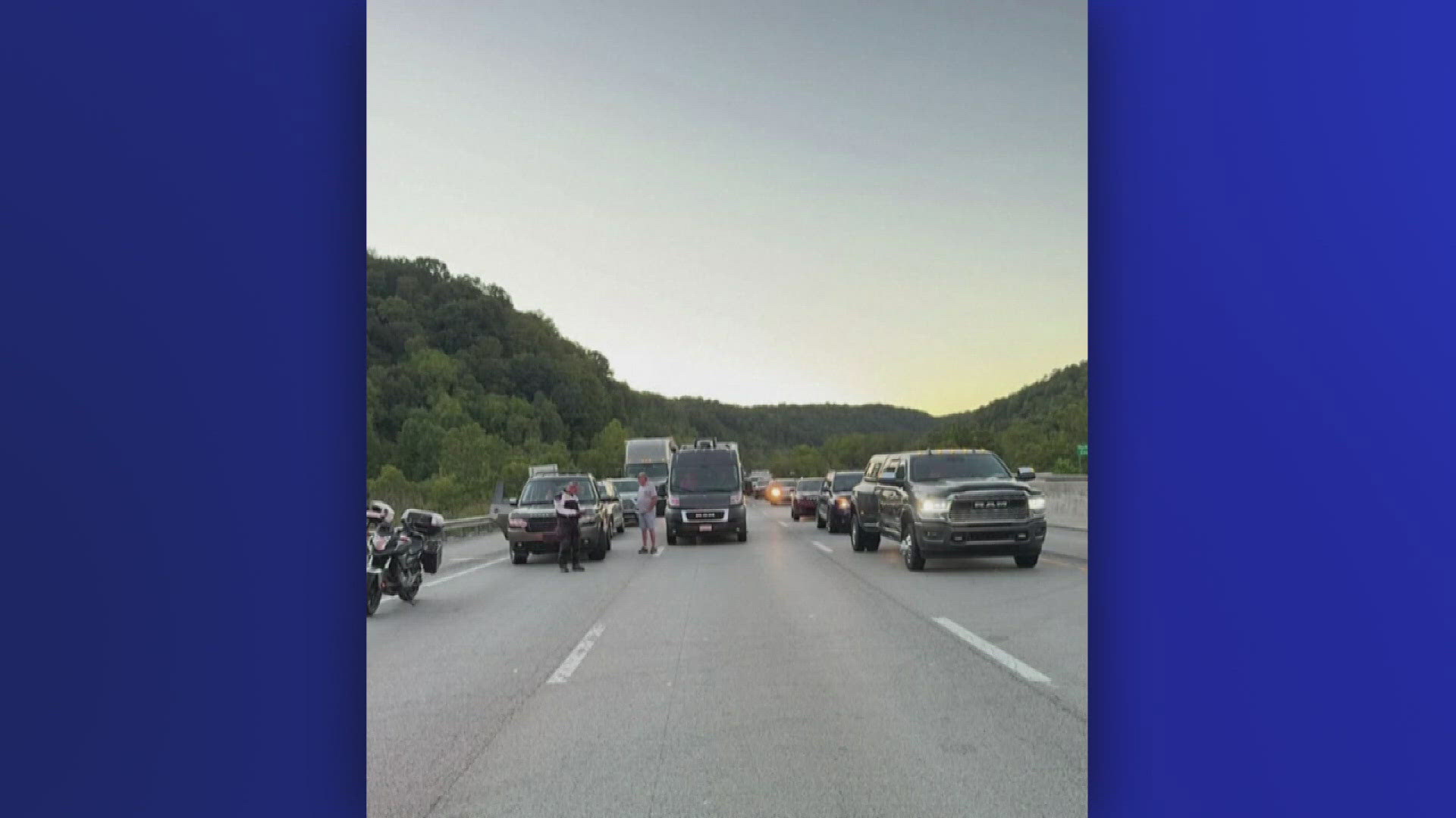 Police are seeking a 32-year-old man in connection with the shooting incident that left seven injured and I-75 near London, Kentucky shut down for several hours.