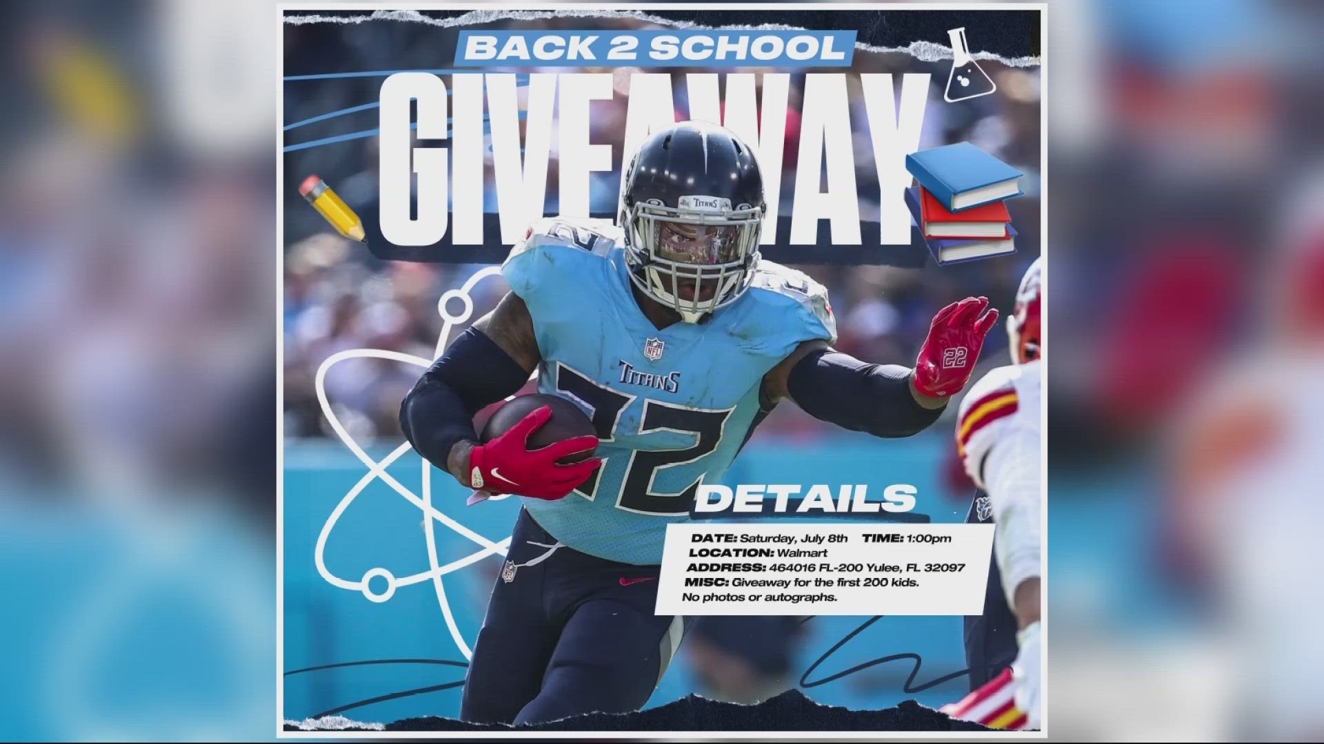 Titans RB Derrick Henry Treats Nashville Students, Teachers With  Back-to-School Gifts, Supplies