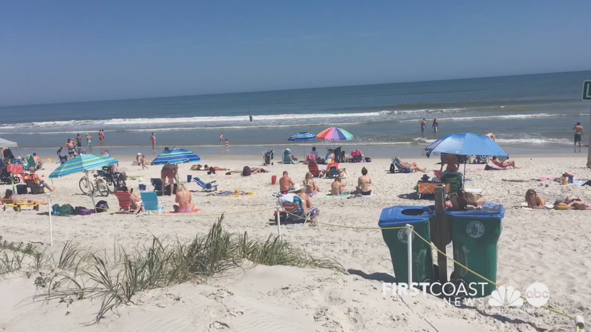 Headlines of cancellations and postponements amid Coronavirus worries didn't keep people away from Jacksonville's beaches on a beautiful, sunny Saturday.