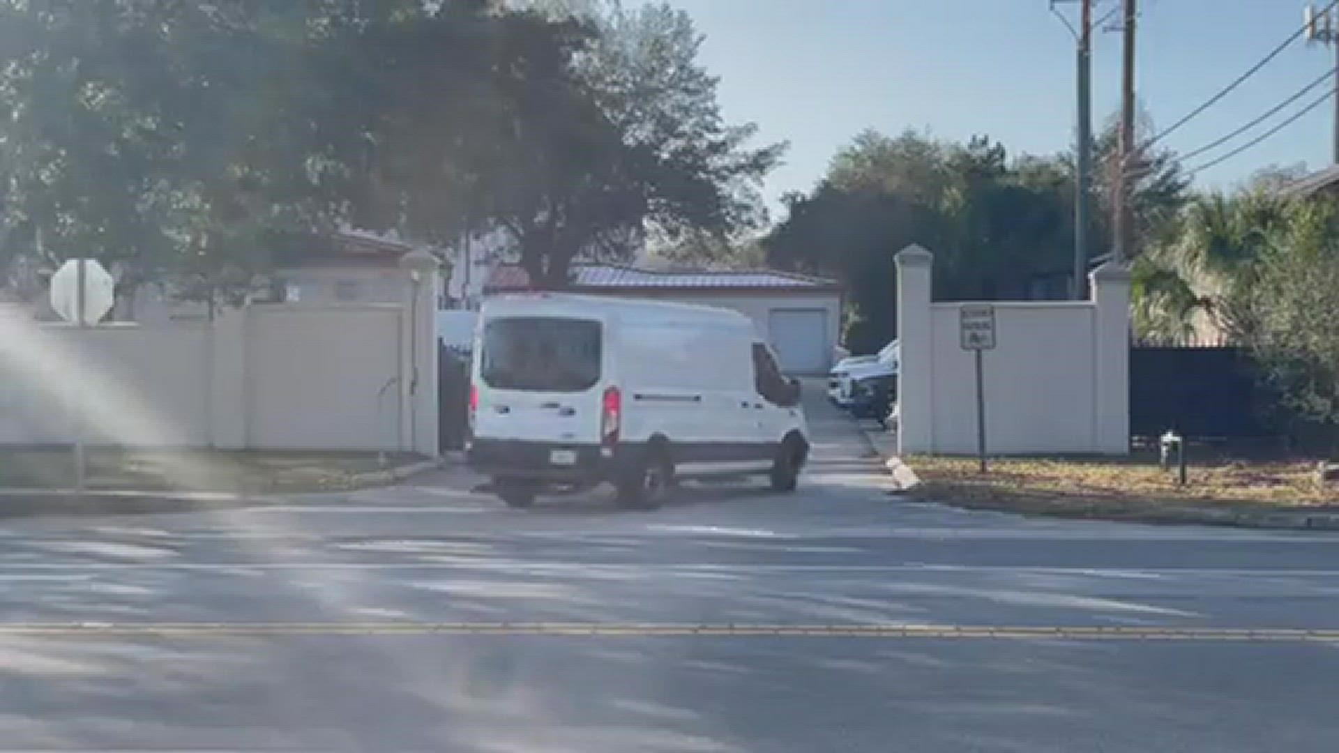 Prior to entering his guilty plea, a caravan of police vehicle, one carrying Aiden Fucci, arrived at St. Johns County courthouse Monday morning.
Credit: Renata Di Gregorio