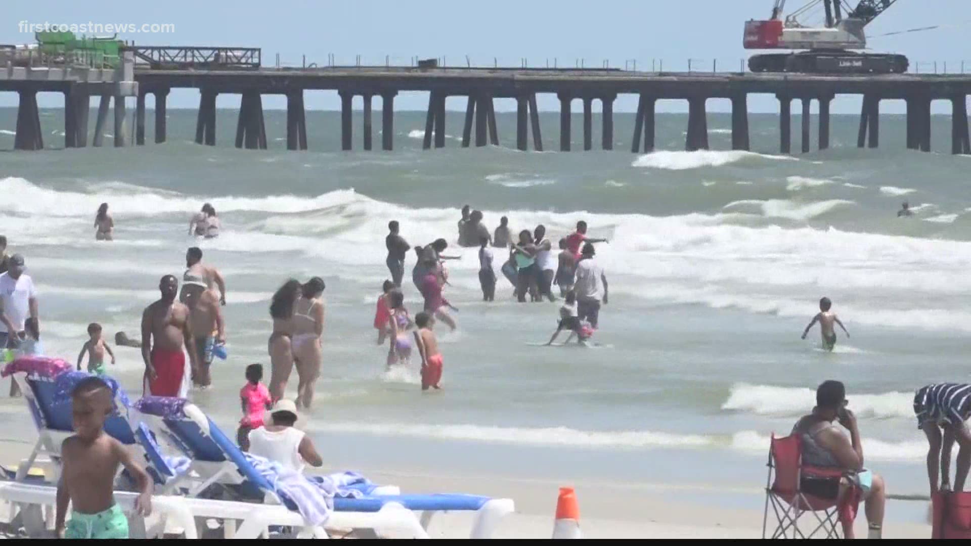 Lifeguards say they had to make multiple rescues in Jacksonville Beach.