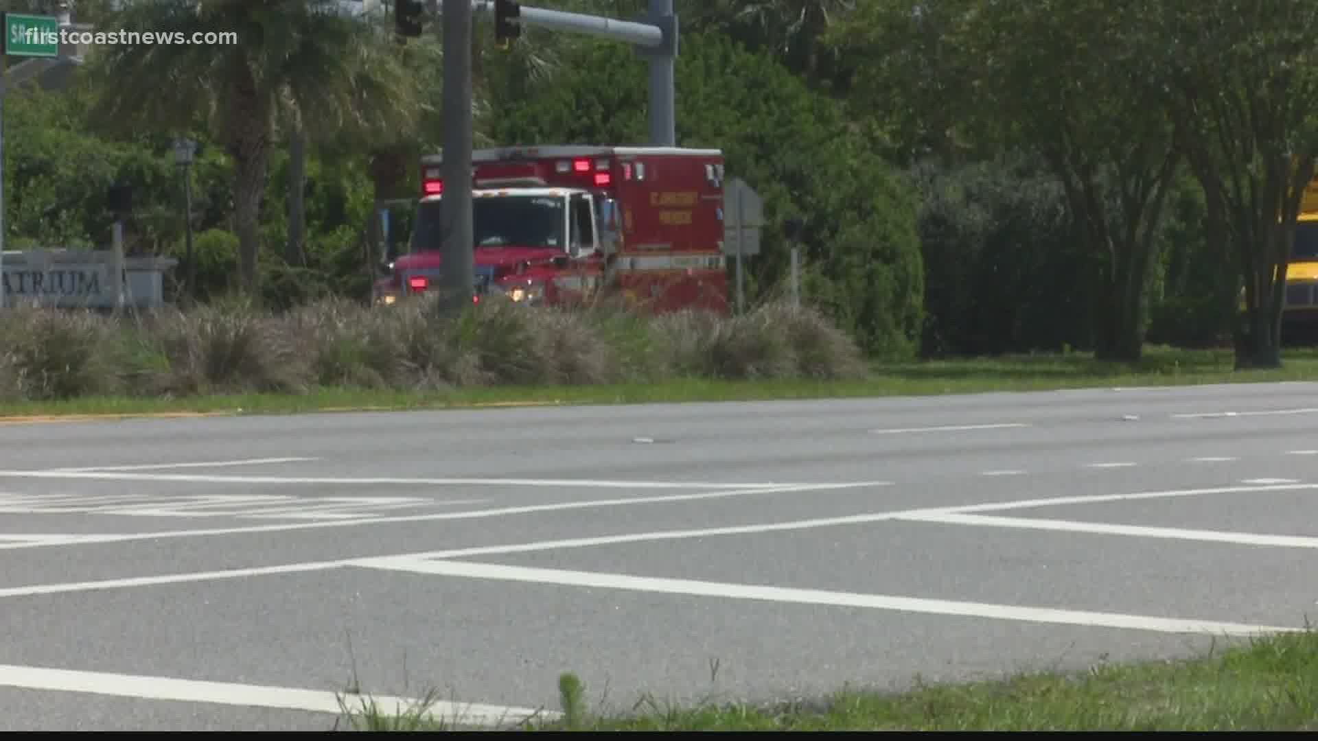 Deputies said they were following a stolen vehicle on A1A in Ponte Vedra when the vehicle opened fire on deputies.