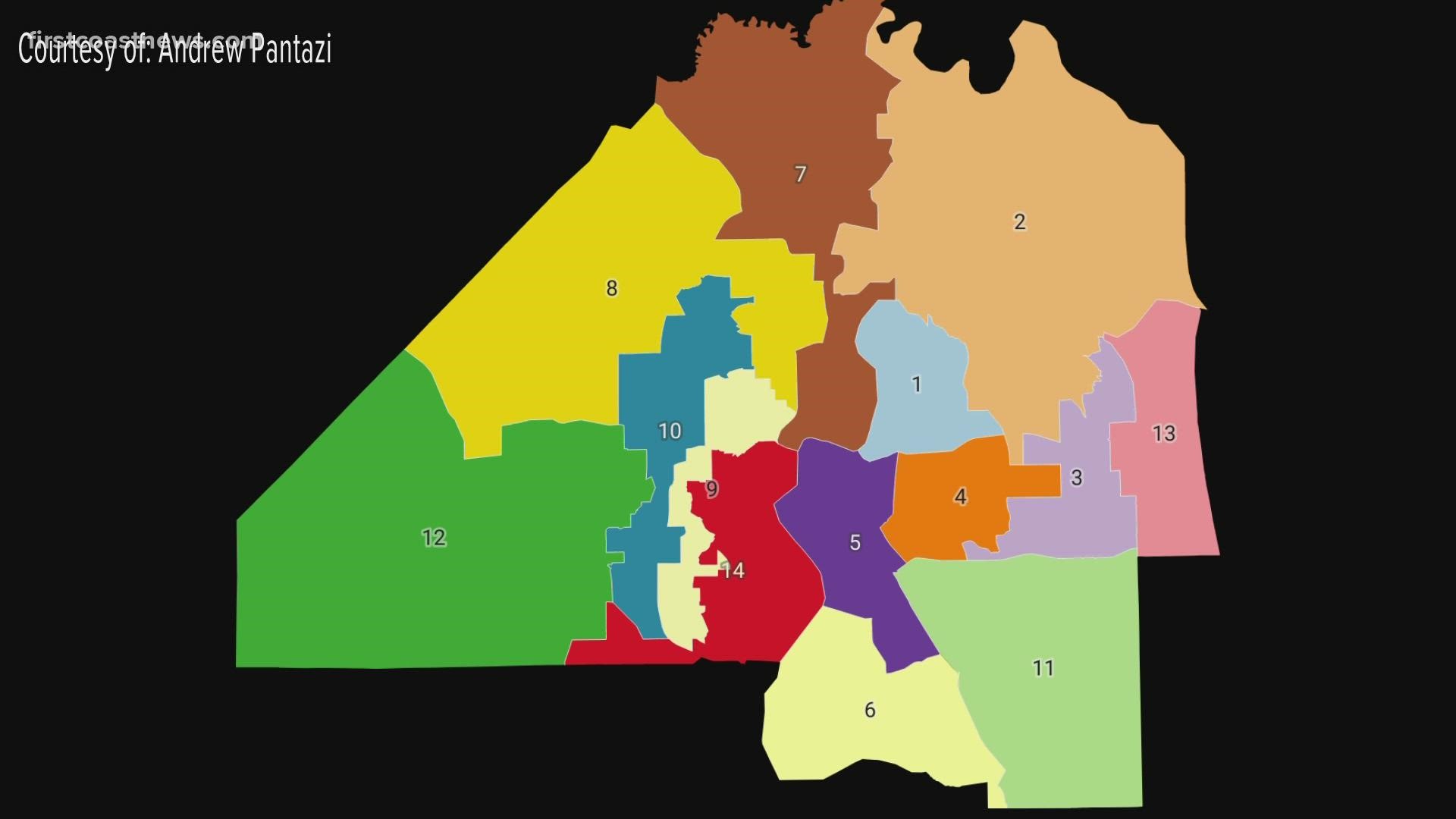 Despite a lawsuit threat from a civil rights group. The Jacksonville city council approved a new district map last night.