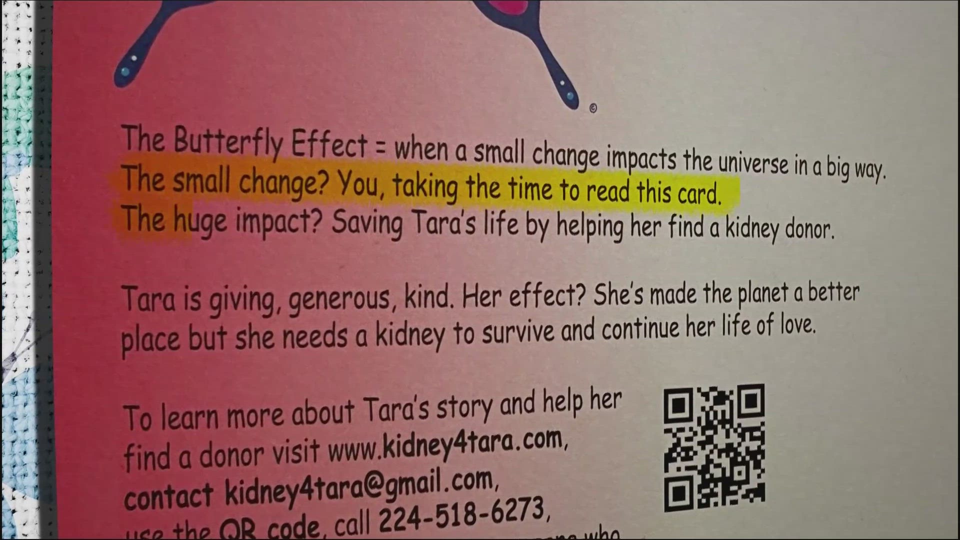 April is National Donate Life Month. Tara Mano is one of 88,000 people waiting for a kidney donation. She's mailed thousands of cards hoping to find a living donor.