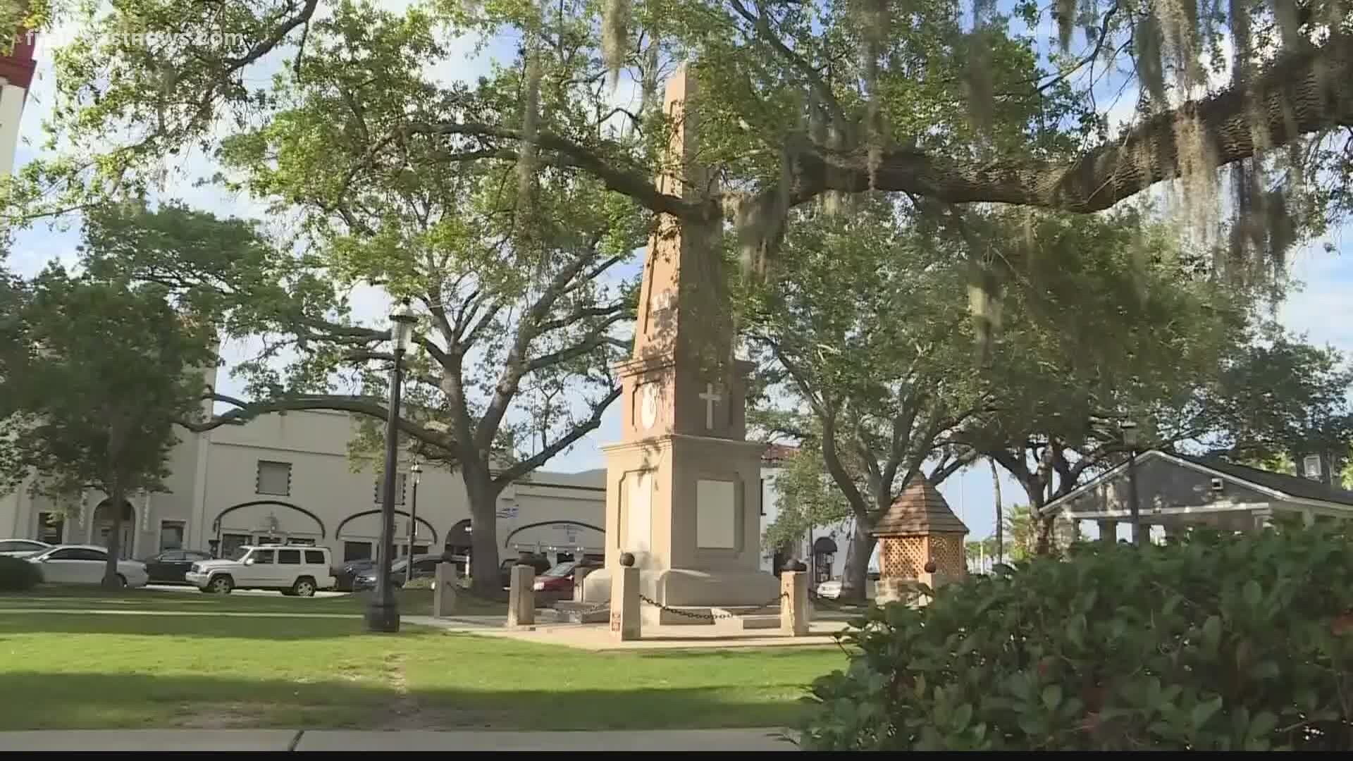 The tower, which currently sits in the main plaza in Downtown St. Augustine has plans to be moved.