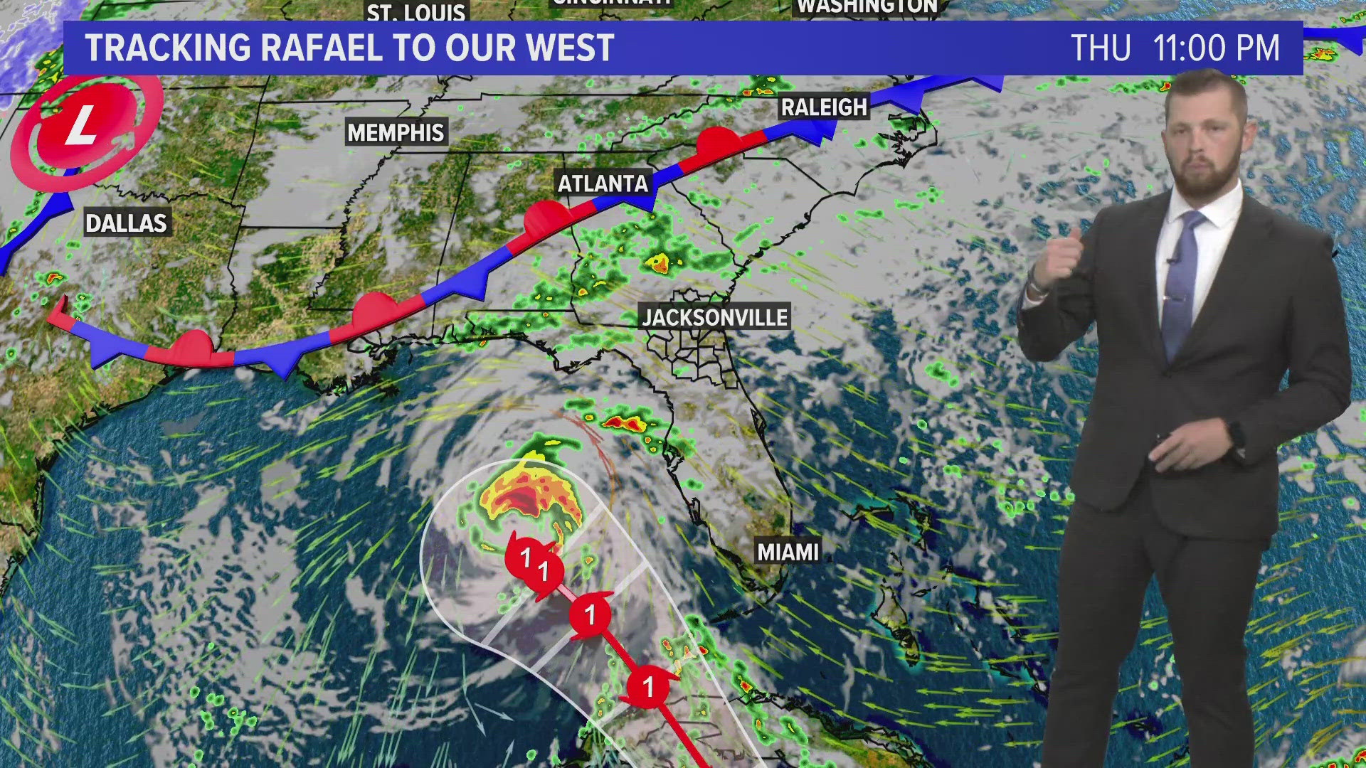 Rafael forecasted to bring rounds of showers to the First Coast Wednesday and Thursday