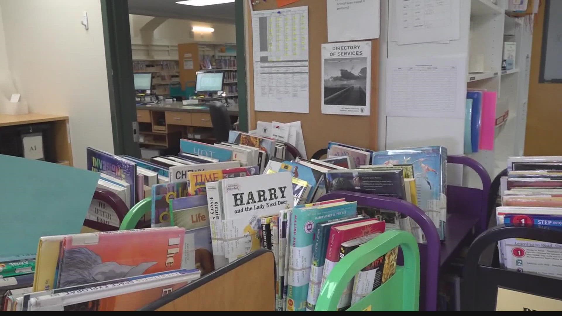 The library is now open after having been closed for 19 days.