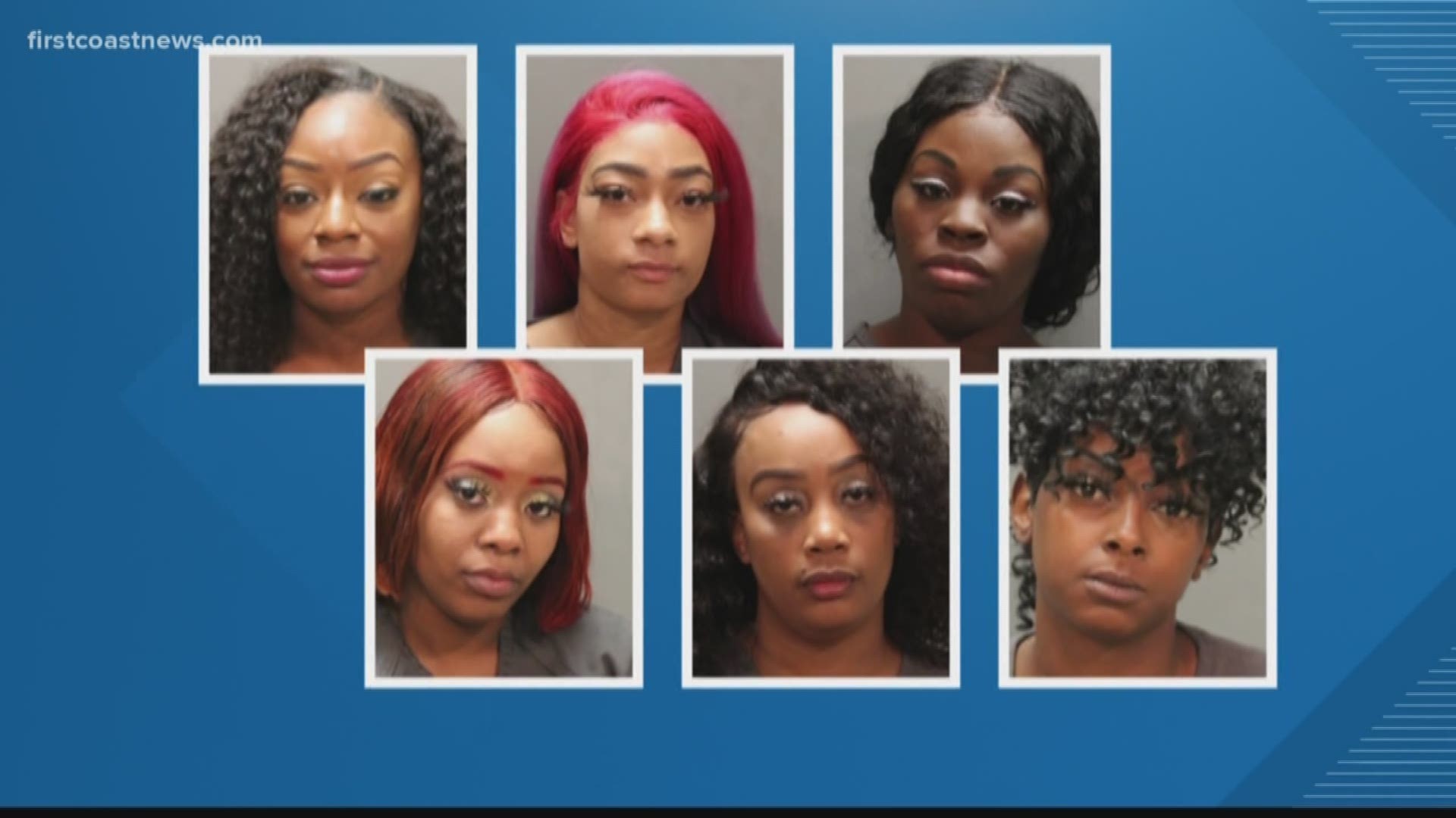 The women were arrested for "direct violation of the Adult Entertainment Code," JSO says.