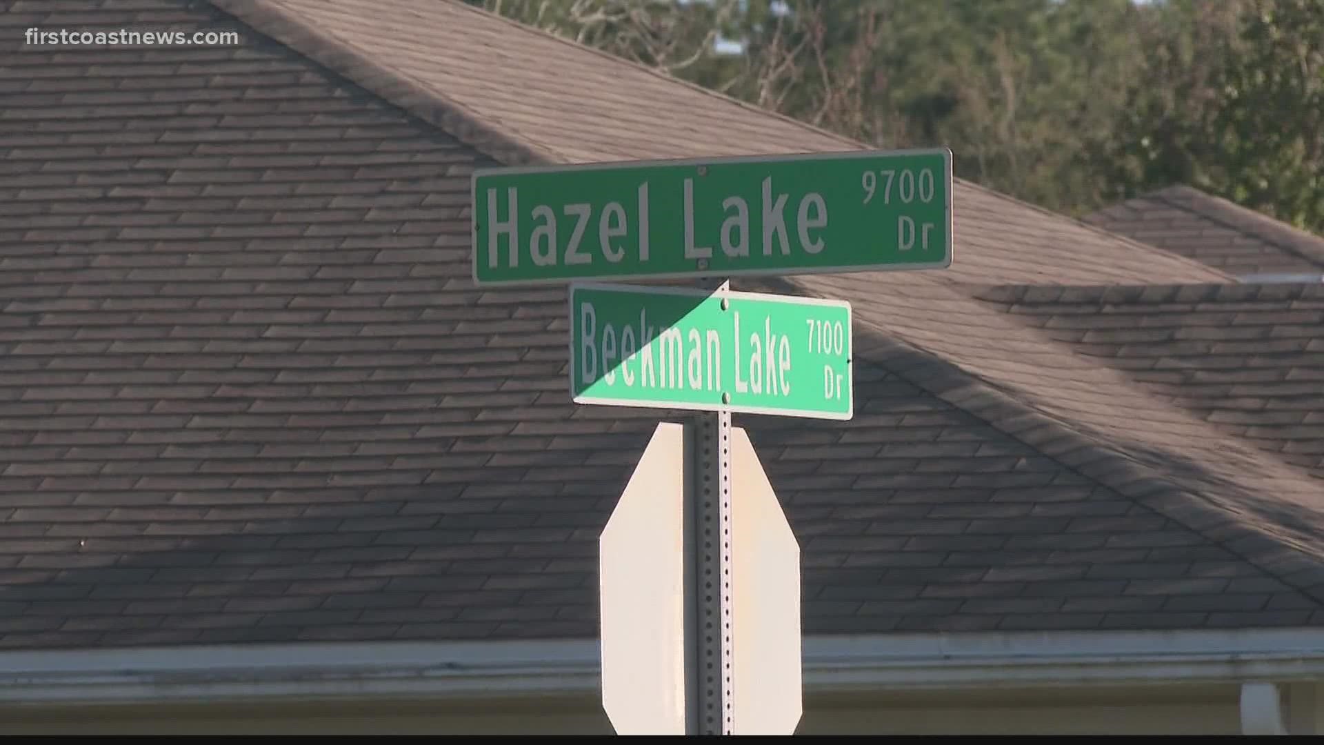 Jacksonville police said the victim was shot to death around 4:20 a.m. Sunday in the 7100 block of Beekman Lakes Drive.