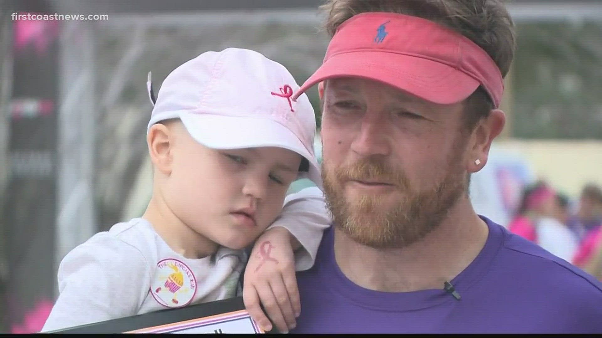 A man from the United Kingdom came to Jacksonville and won the Donna 10K race Saturday after being inspired by his daughter's cancer fight.