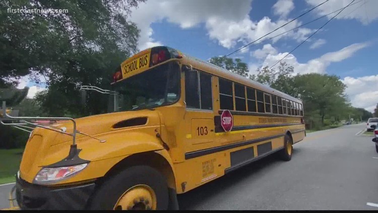 FHP: No students injured after school bus turns in front of oncoming traffic in St. Johns County, resulting in crash