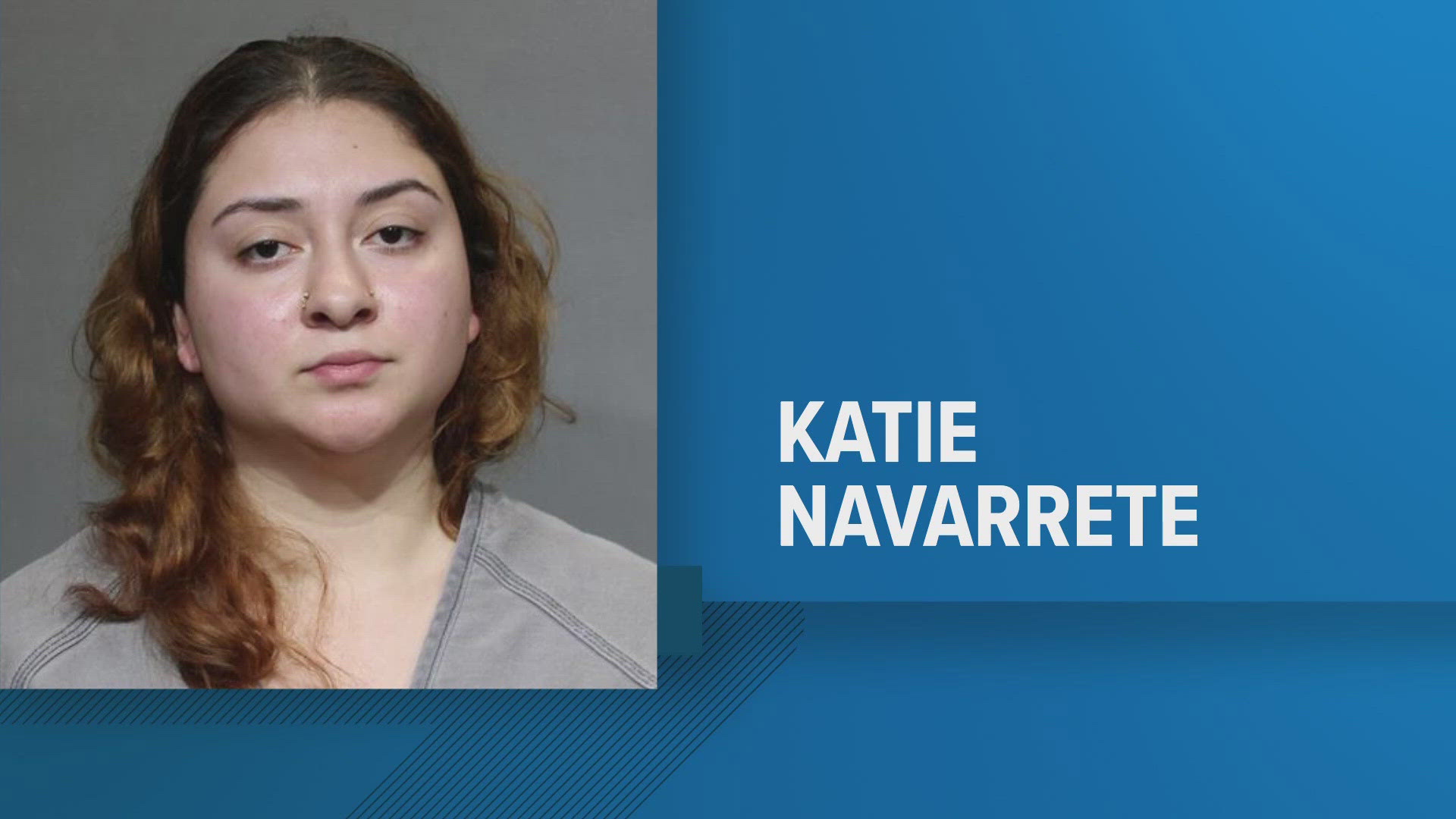 Police say that the woman, Katie Navarrete, is charged with organized fraud.