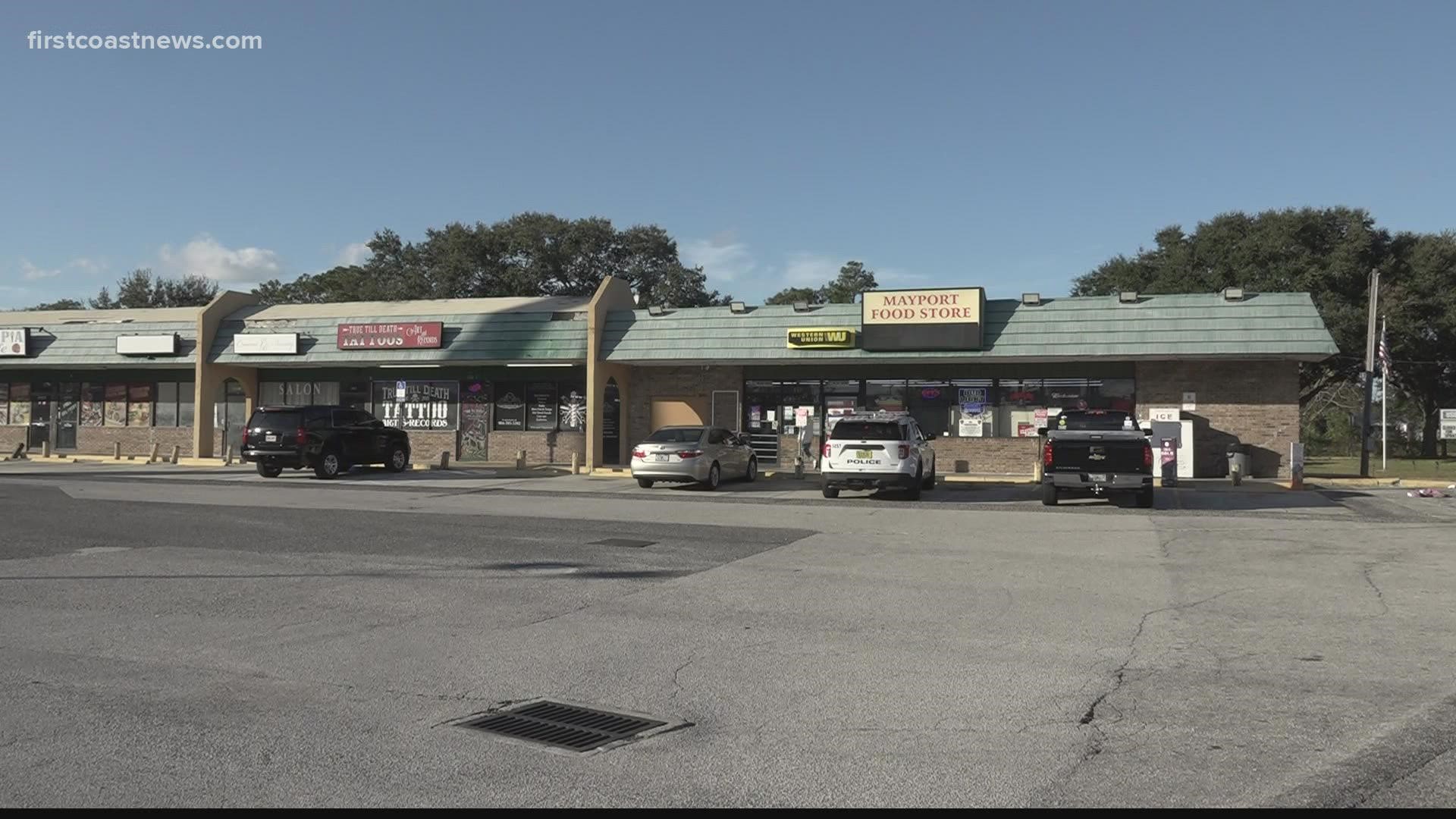 Police said the incident happened at the Mayport Food Store. The victims were transported to local hospitals with non-life-threatening injuries.