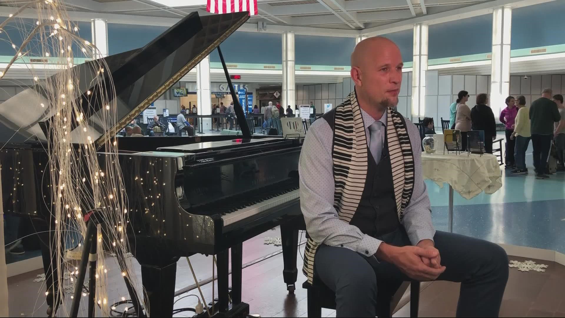 You can thank Jeremy Weinglass for the song in your head while you board your plane. He plays inside Jacksonville's airport for their arts and culture program.