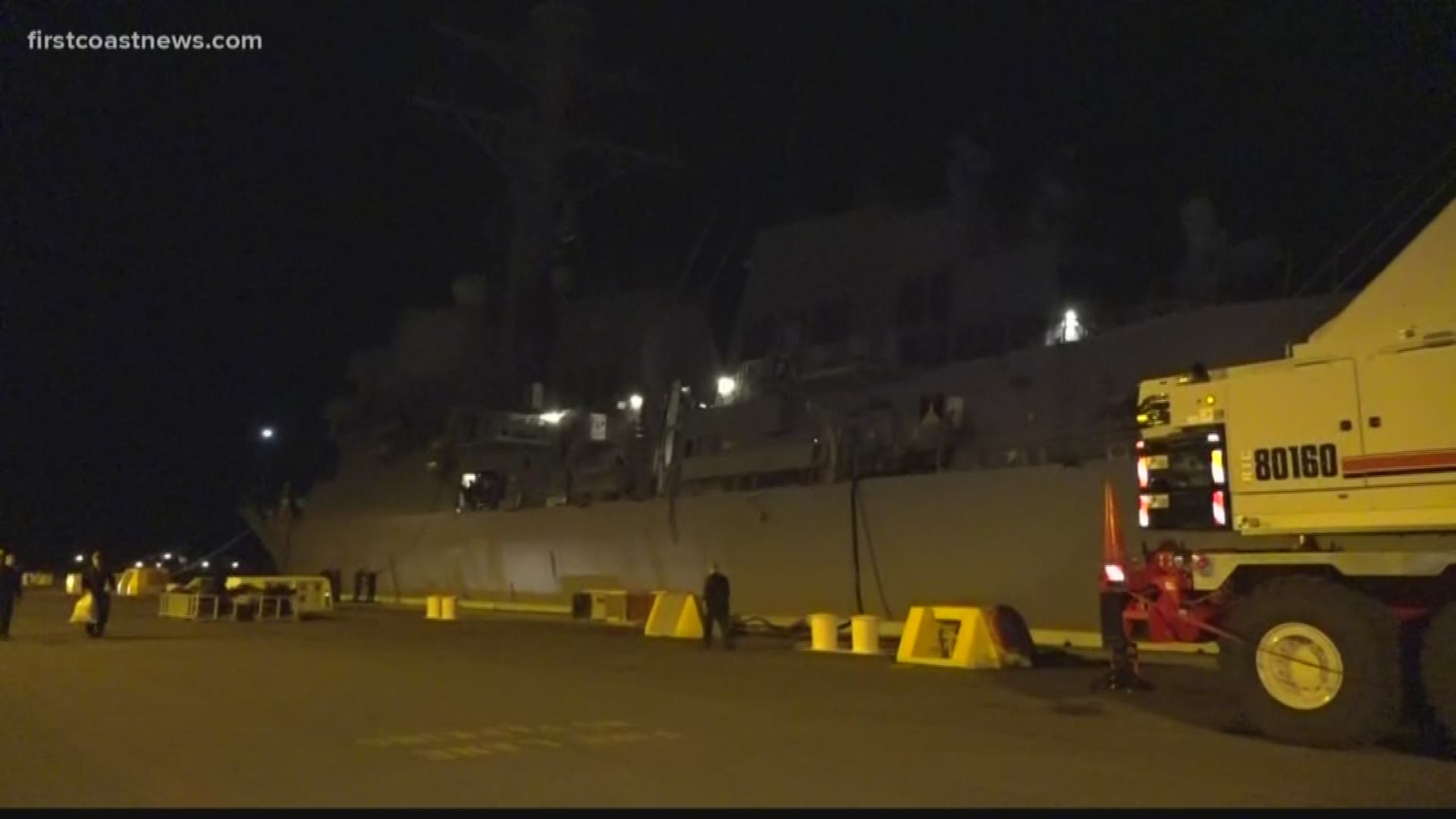 The USS Roosevelt left Naval Station Mayport Saturday morning to go to Spain.