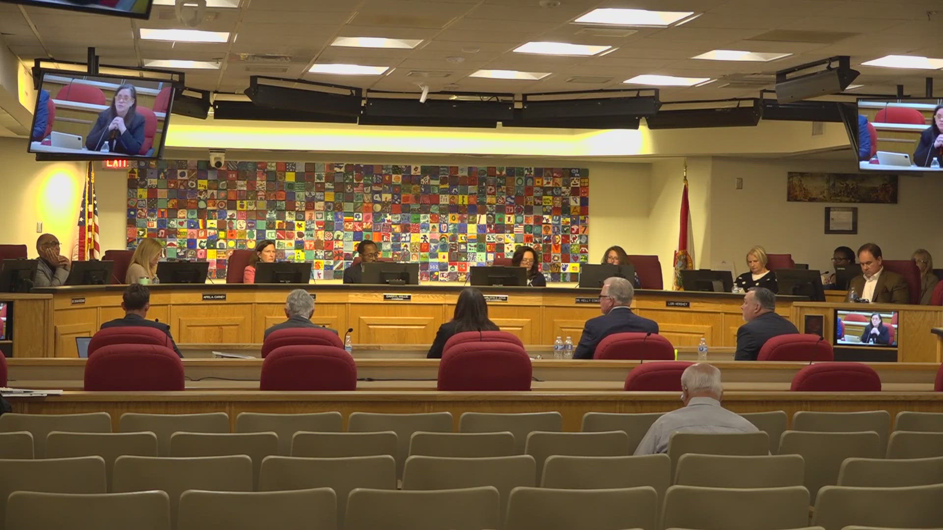 Superintendent semifinalists were asked questions by school board members, in which the candidates had to write down and submit video responses.