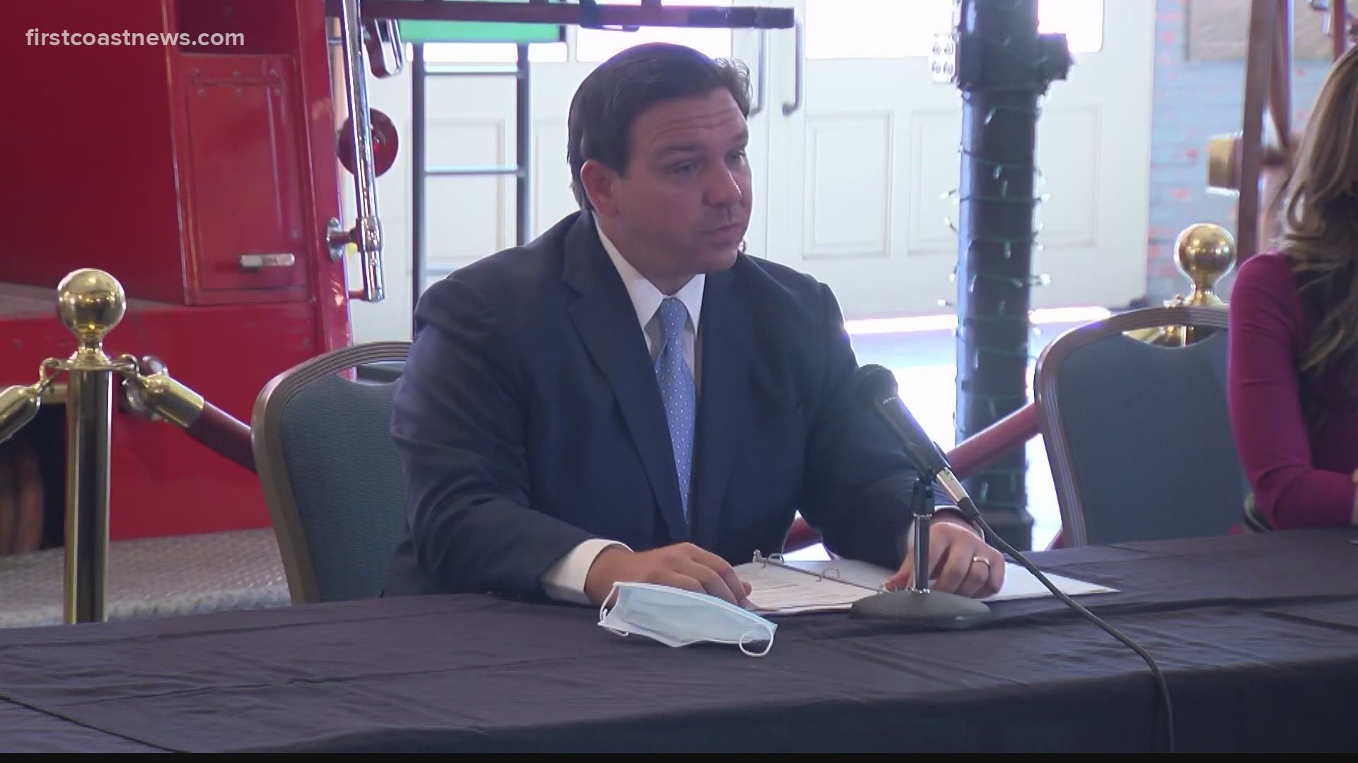 Gov. Desantis says that a portion of the money from the CARES Act will go to expanding statewide mental health services.
