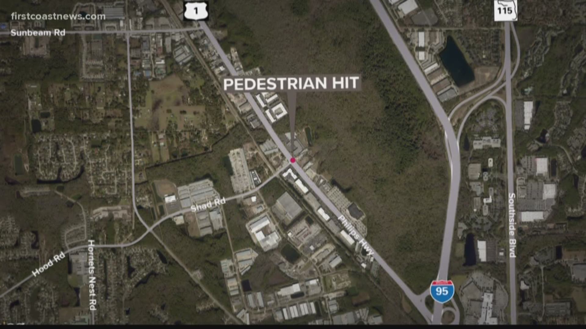 The incident happened at Philips Highway and Shad Road, JSO said.