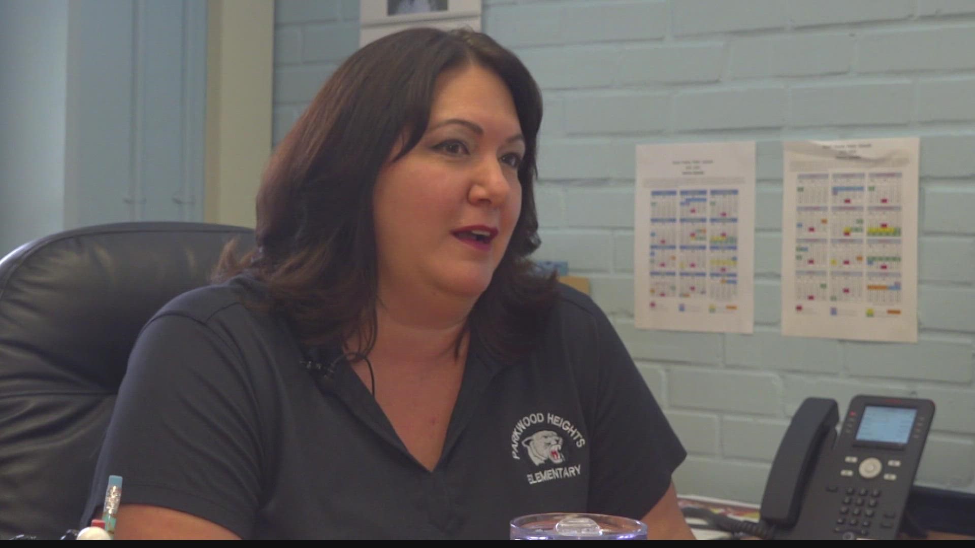 Assistant principal DeLayna Simpson says her teachers often spend money out of their own pockets for supplies like pencils, markers and binders.