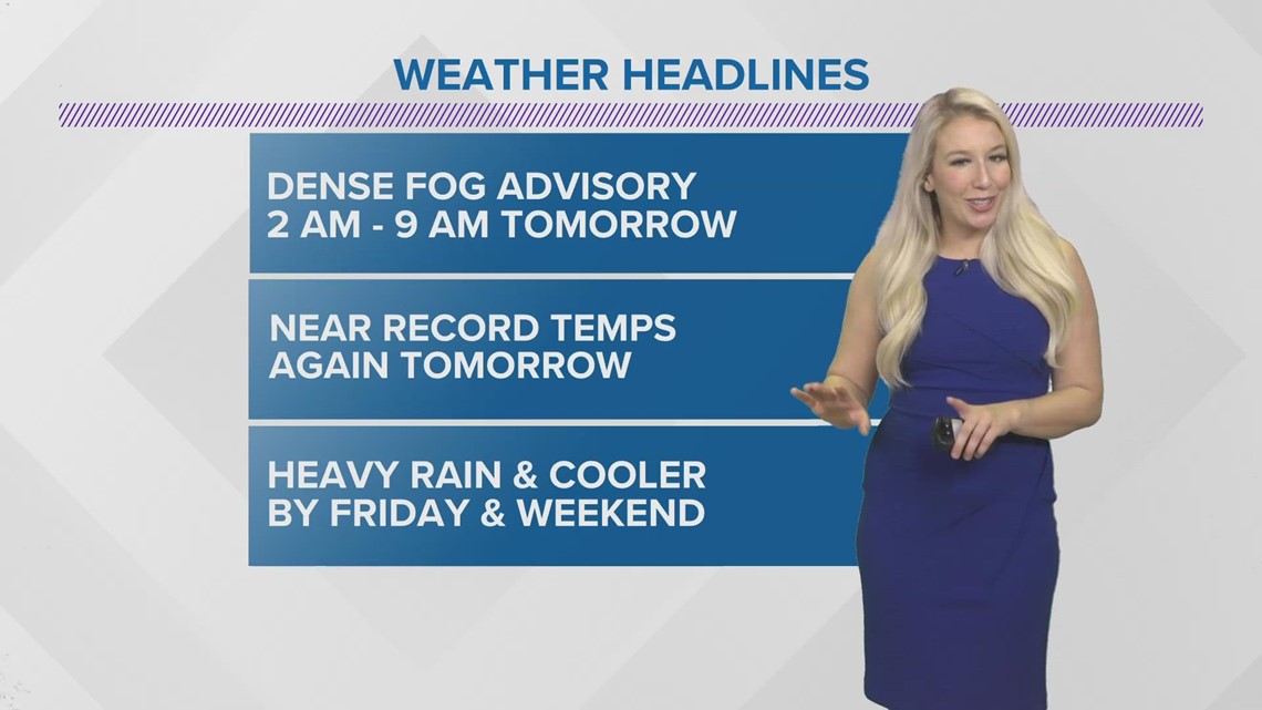 Local Weather: Foggy morning and then one more warm one