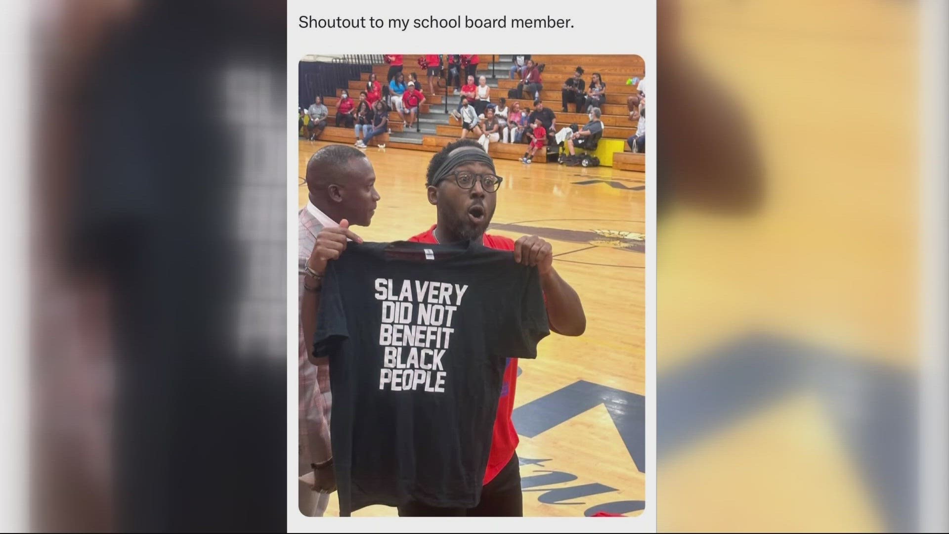 Darryl Willie told First Coast News he made the shirt himself in his garage this weekend, but he didn’t expect it to get so much attention.
