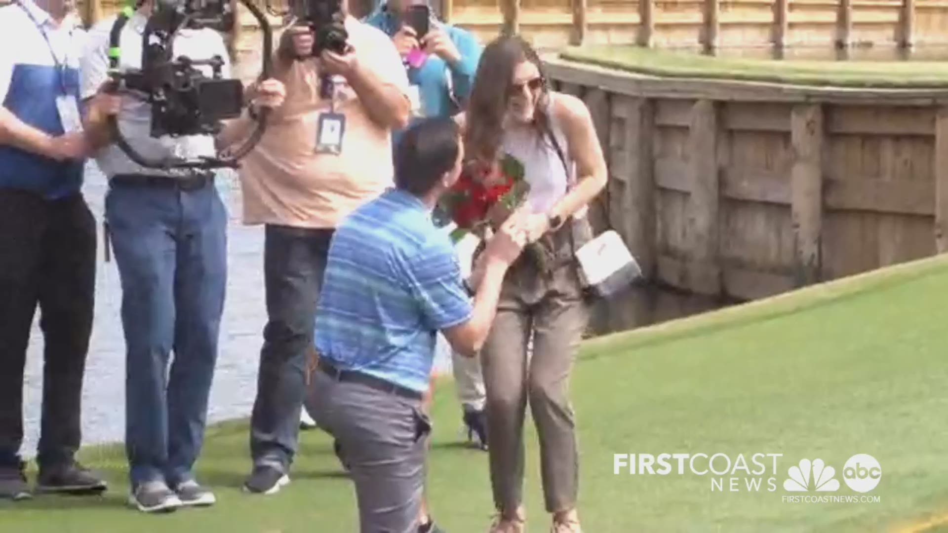Which one makes you more nervous? 
Hitting a shot on the island green 17th hole at The Players or proposing to your girlfriend at The Players?