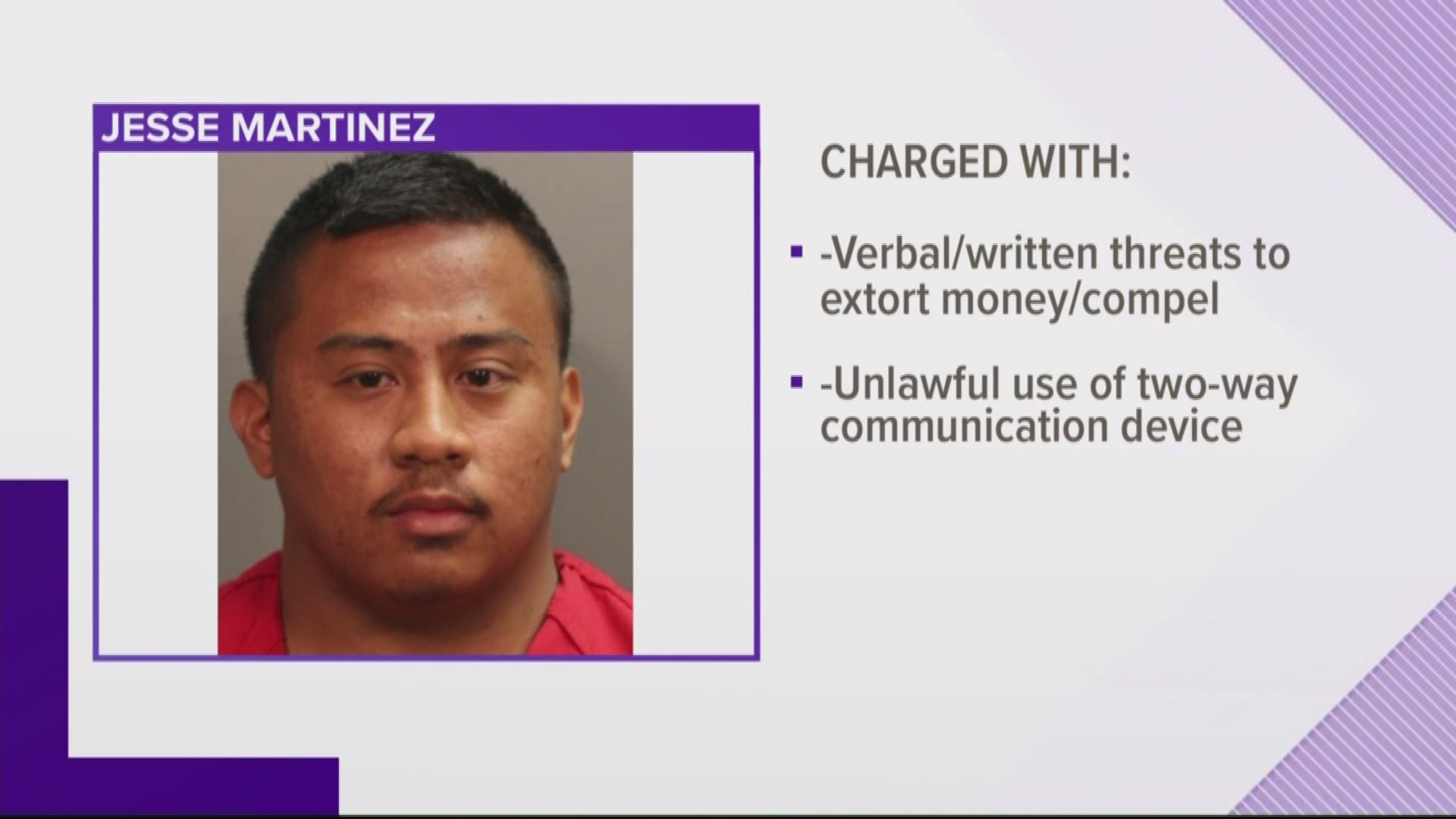 Jesse Martinez threatened to share a student's nudes if the student didn't meet to perform a sexual act