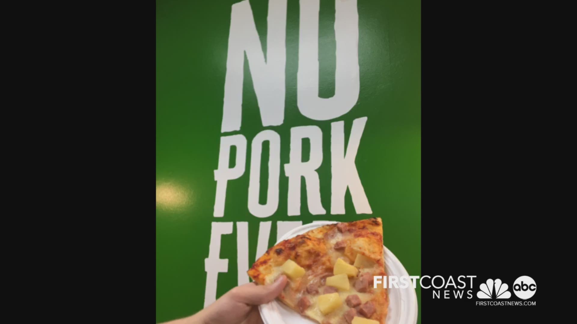 Pierre's Eatery on the Southside, 7159 Philips Highway, operates on a "no pork" policy, meaning everything they serve -- including their Hawaiian pizza -- contains no pork products!