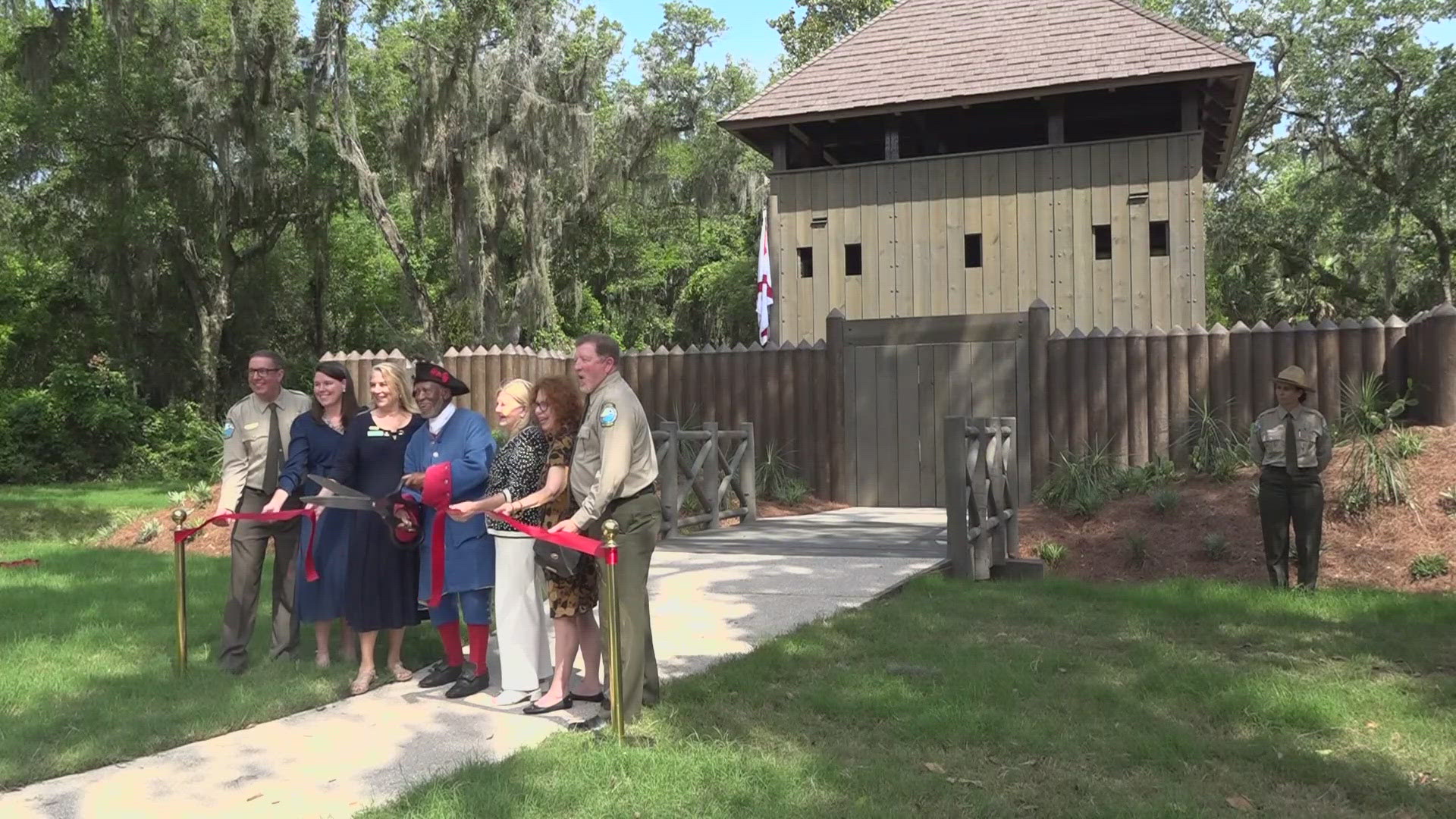 After a year of construction, a life-sized replica of the 1738 fort now welcomes visitors, telling the story of the 1st free Black settlement in what became the U.S.