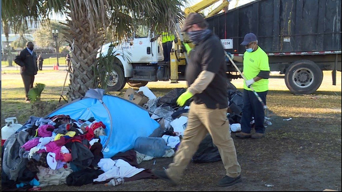 People Moved Out Of Homeless Camp In Jacksonville