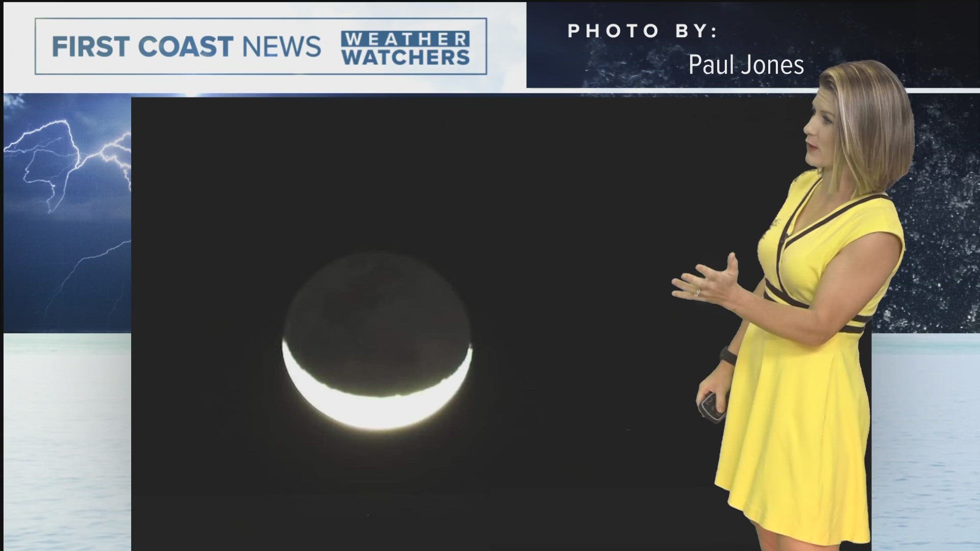 Meteorologist Lauren Rautenkranz says there was a spectacular sight in Jacksonville with the Moon and Venus rising in sync on Thursday morning.