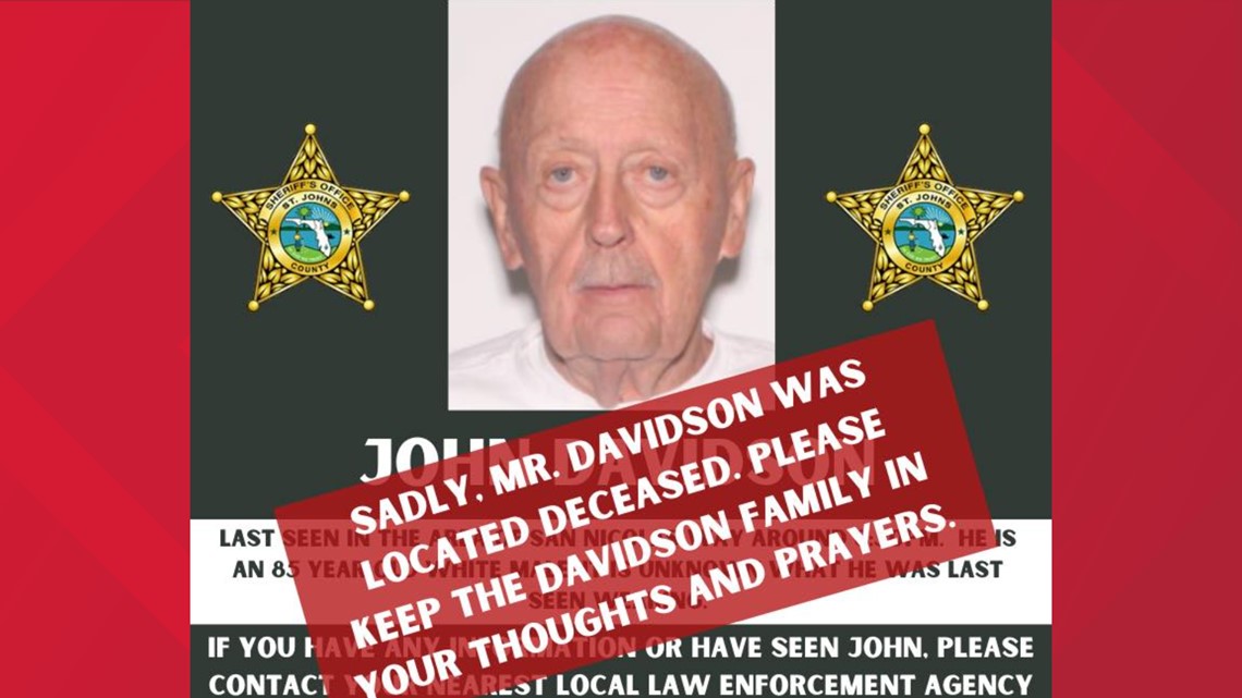 Missing Elderly Man Found Dead In St Johns County 3912