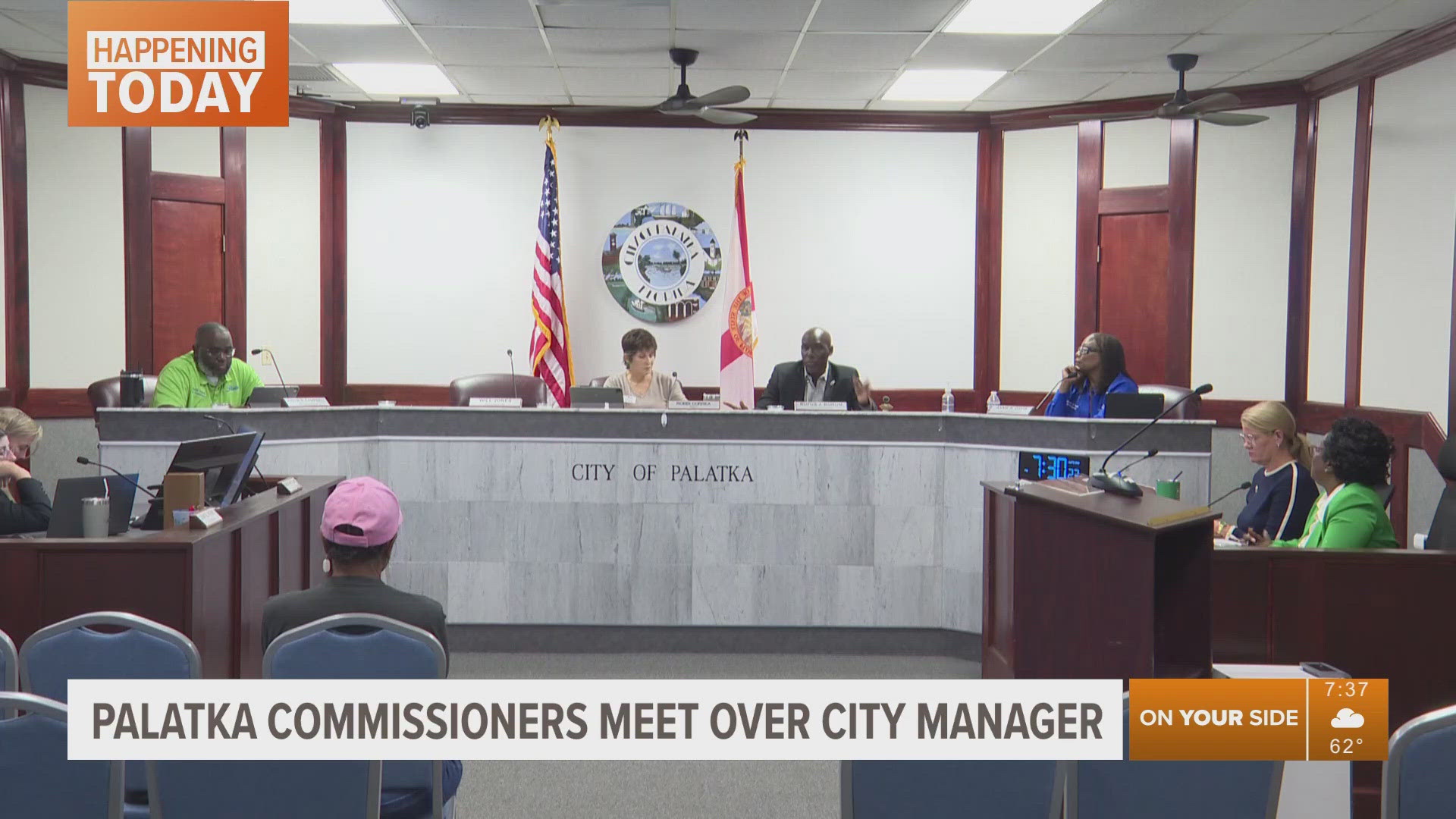 Palatka city commissioners are meeting to discuss complaints against the city manager.