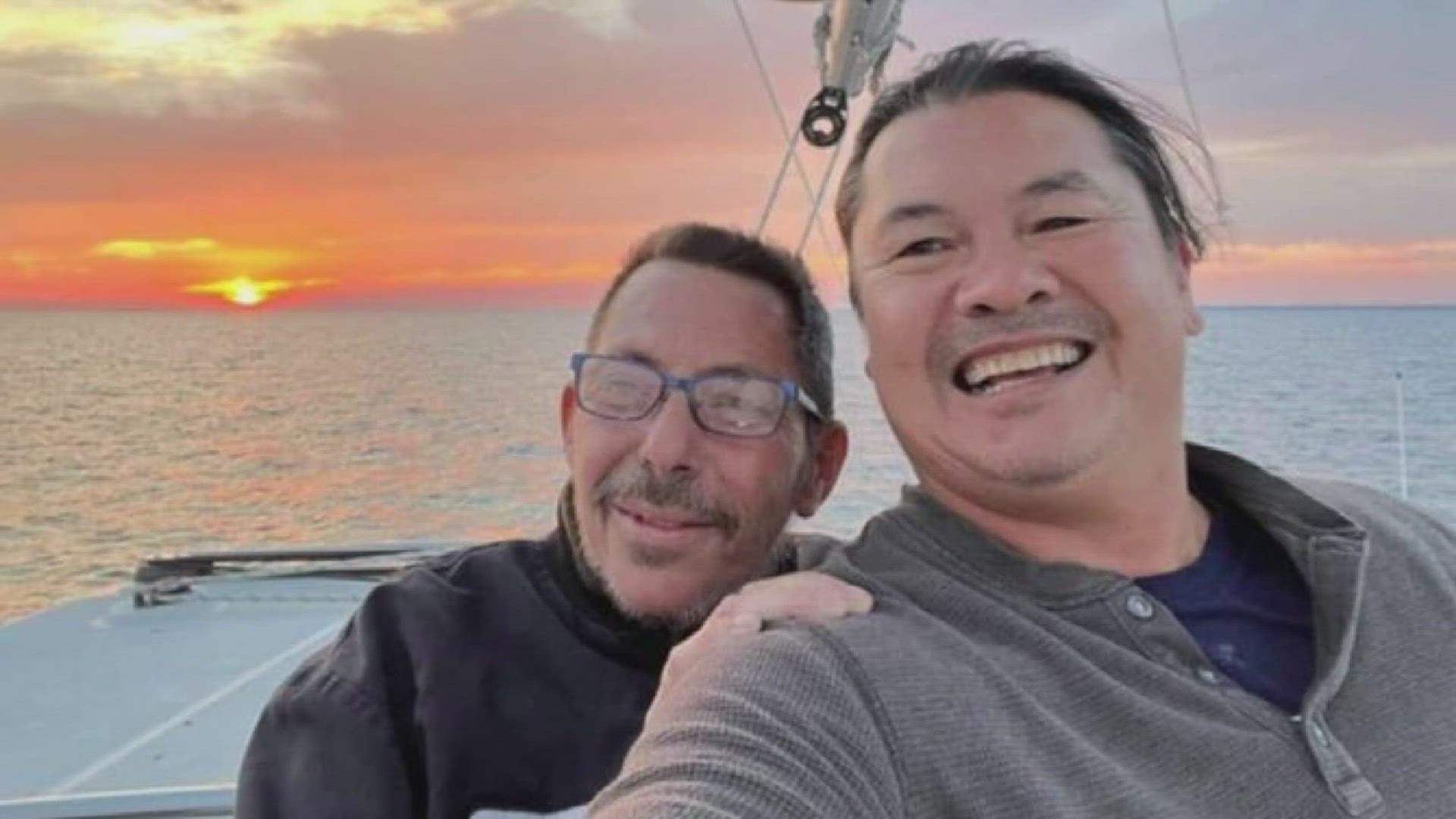 The Coast Guard suspended the search for Charlie Andrade and Dave Wickenden after their boat was found capsized 65 miles off the coast of Brunswick.