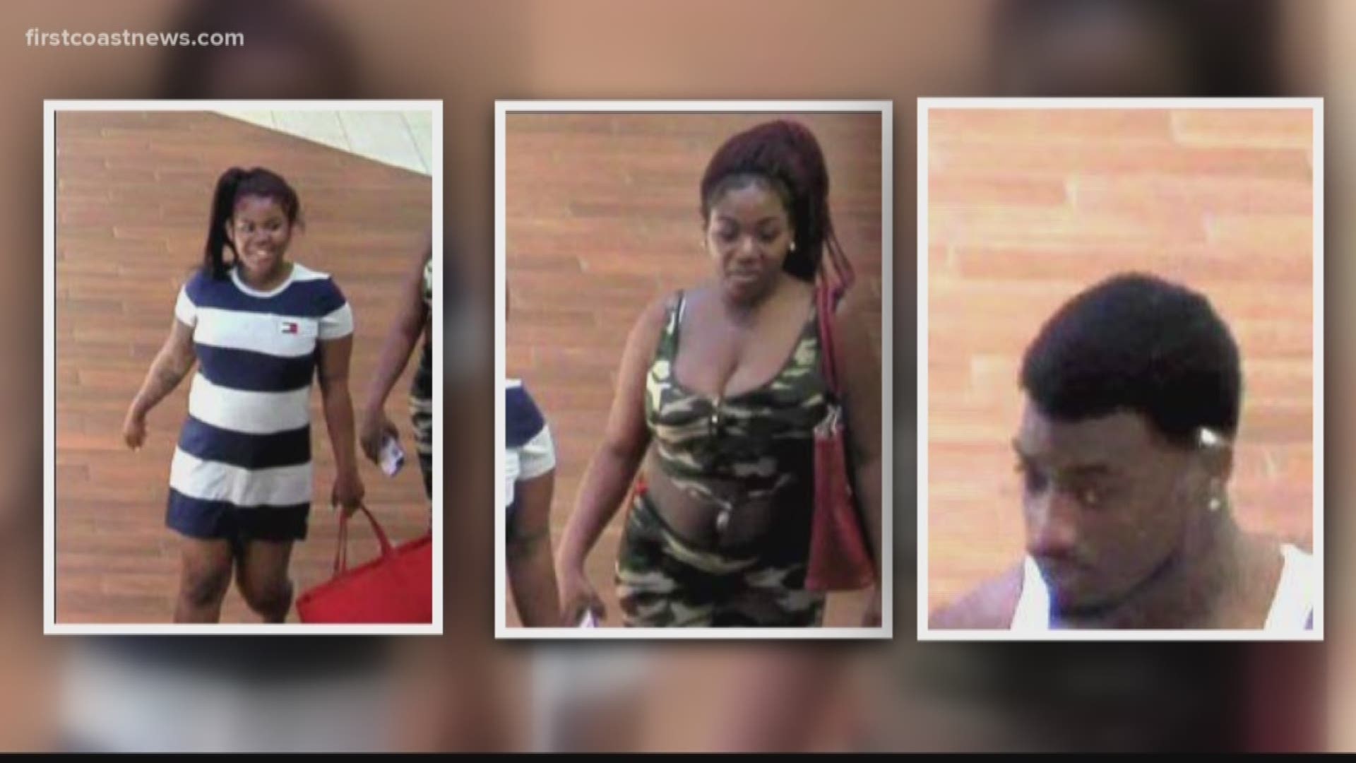 SJSO says these three individuals walked into Kate Spade in St. Augustine Outlet Mall and took more than $2,500 worth of purses before running out of the store.
