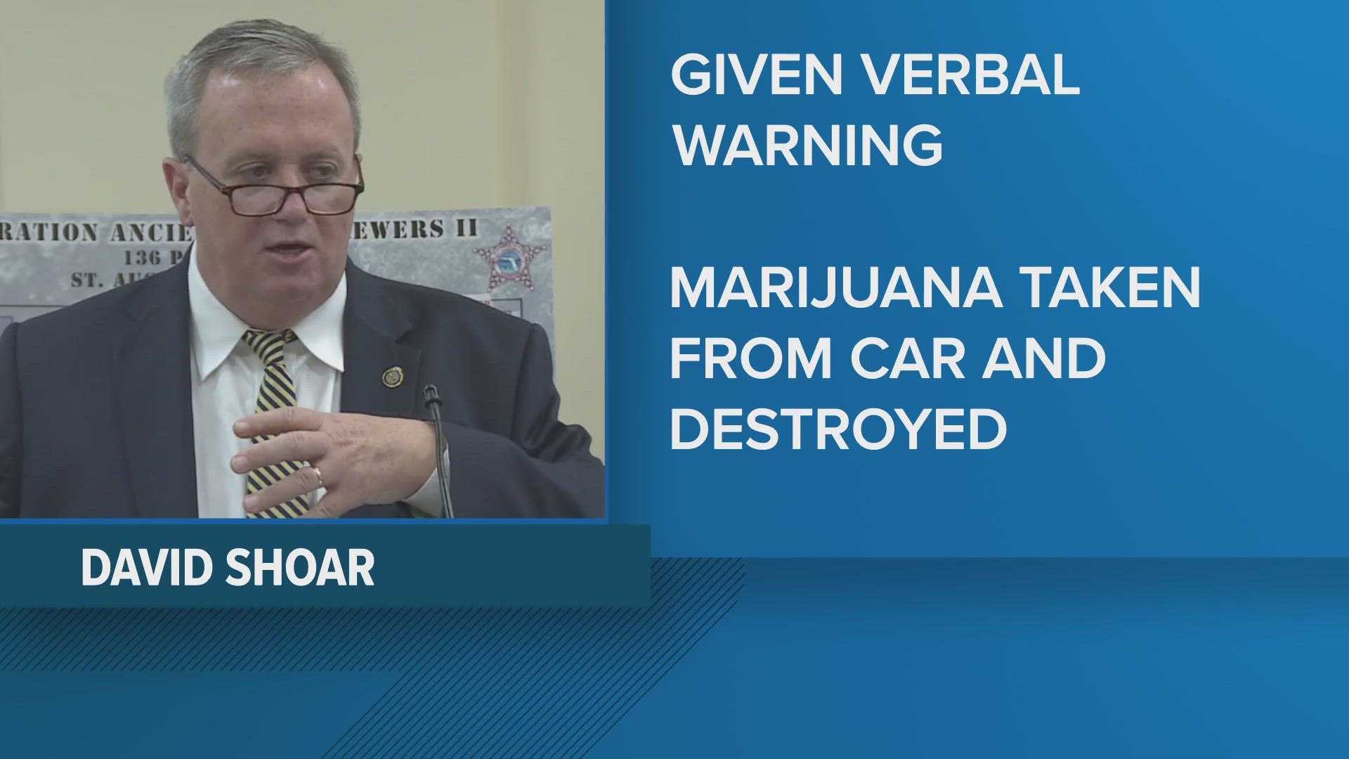 David Shoar had a valid Medical Marijuana License, however, the substance was not in its original packaging and "had been used inside the vehicle," a report states.