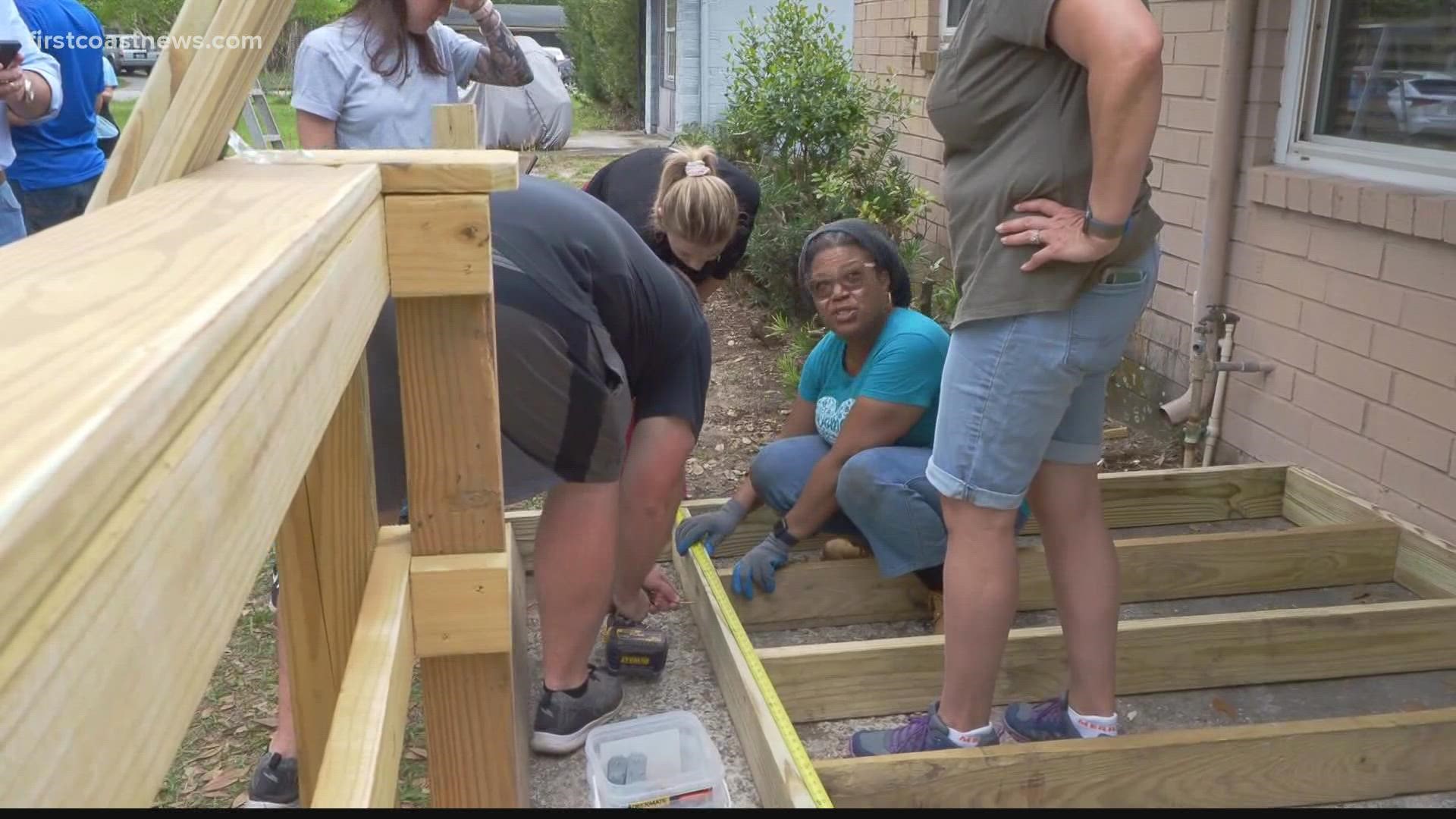 The ramp has given the couple accessibility to the front and back of their property.