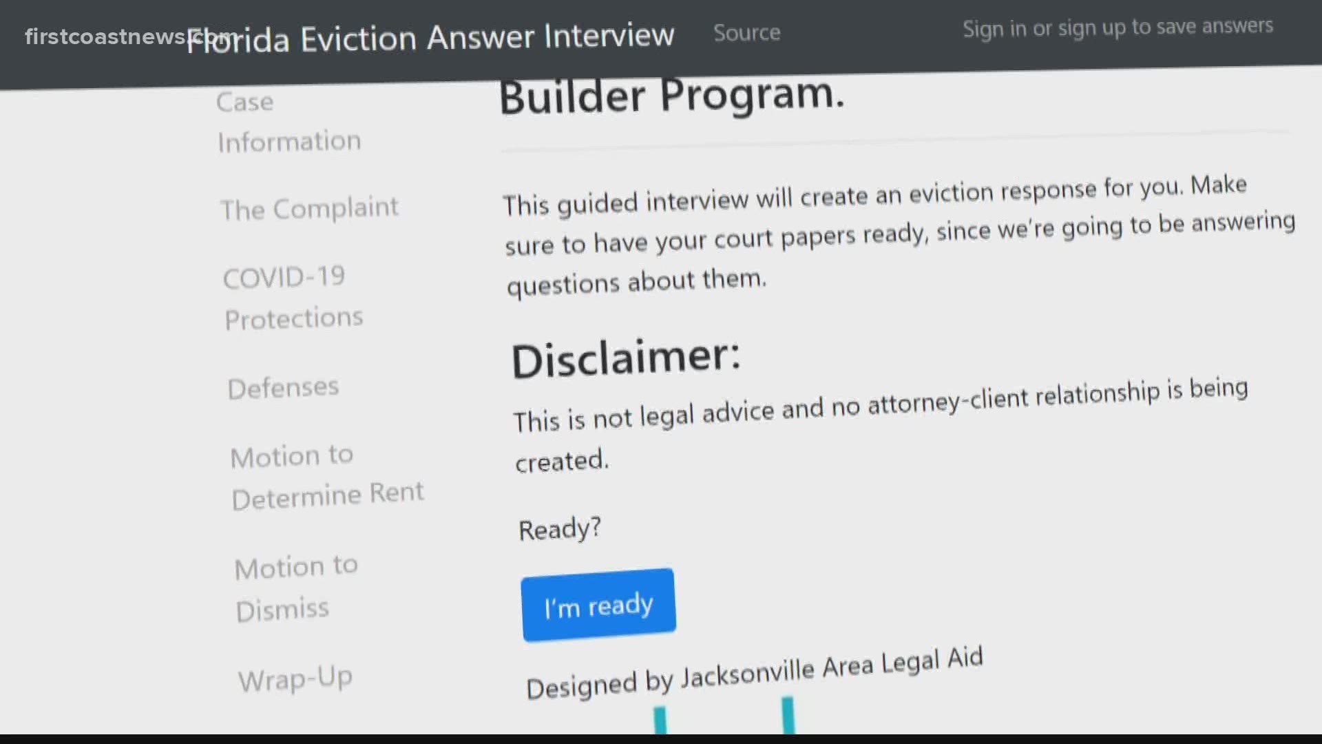 FloridaEvictionHelp.org was created to enable Floridians who are eligible for a delay to avoid being evicted because of an inadequate answer to the eviction filing.