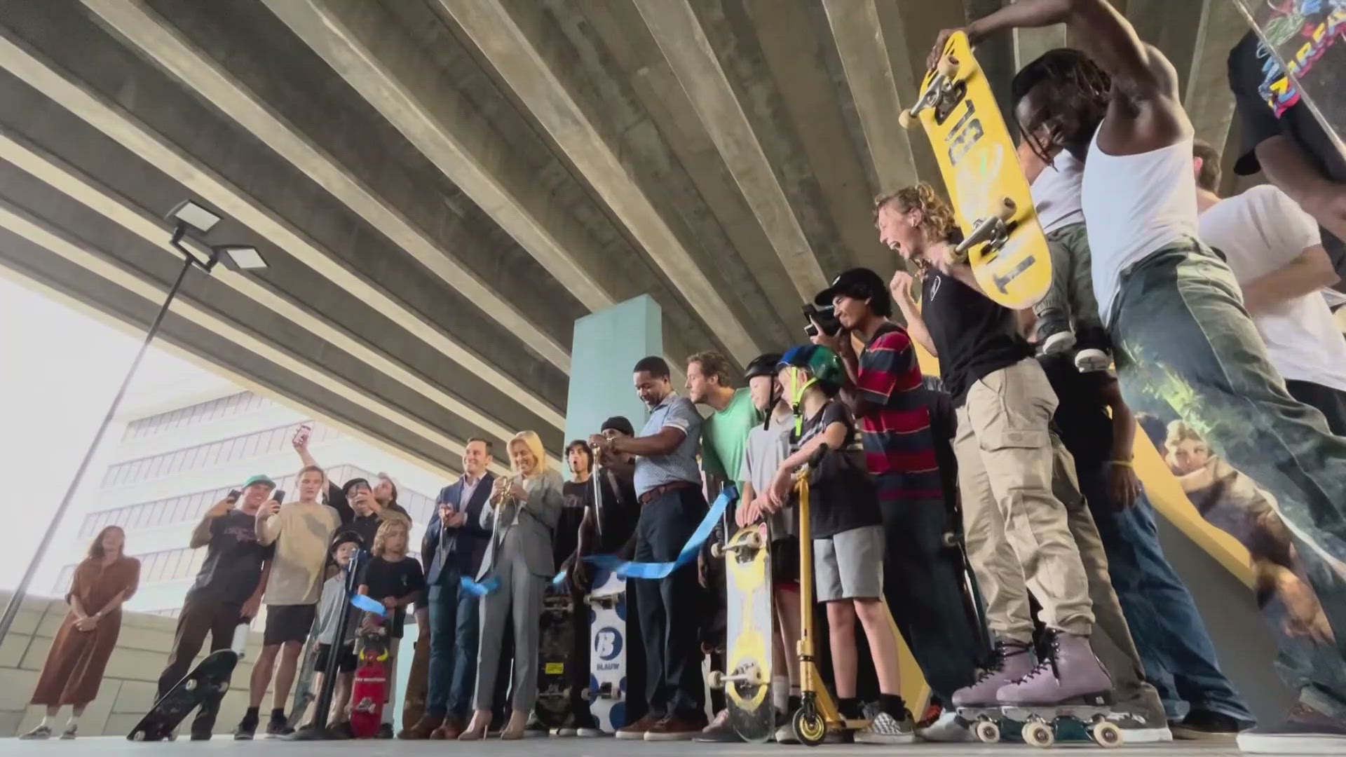 The skatepark is near Art Walk and under the Fuller Warren Bridge.