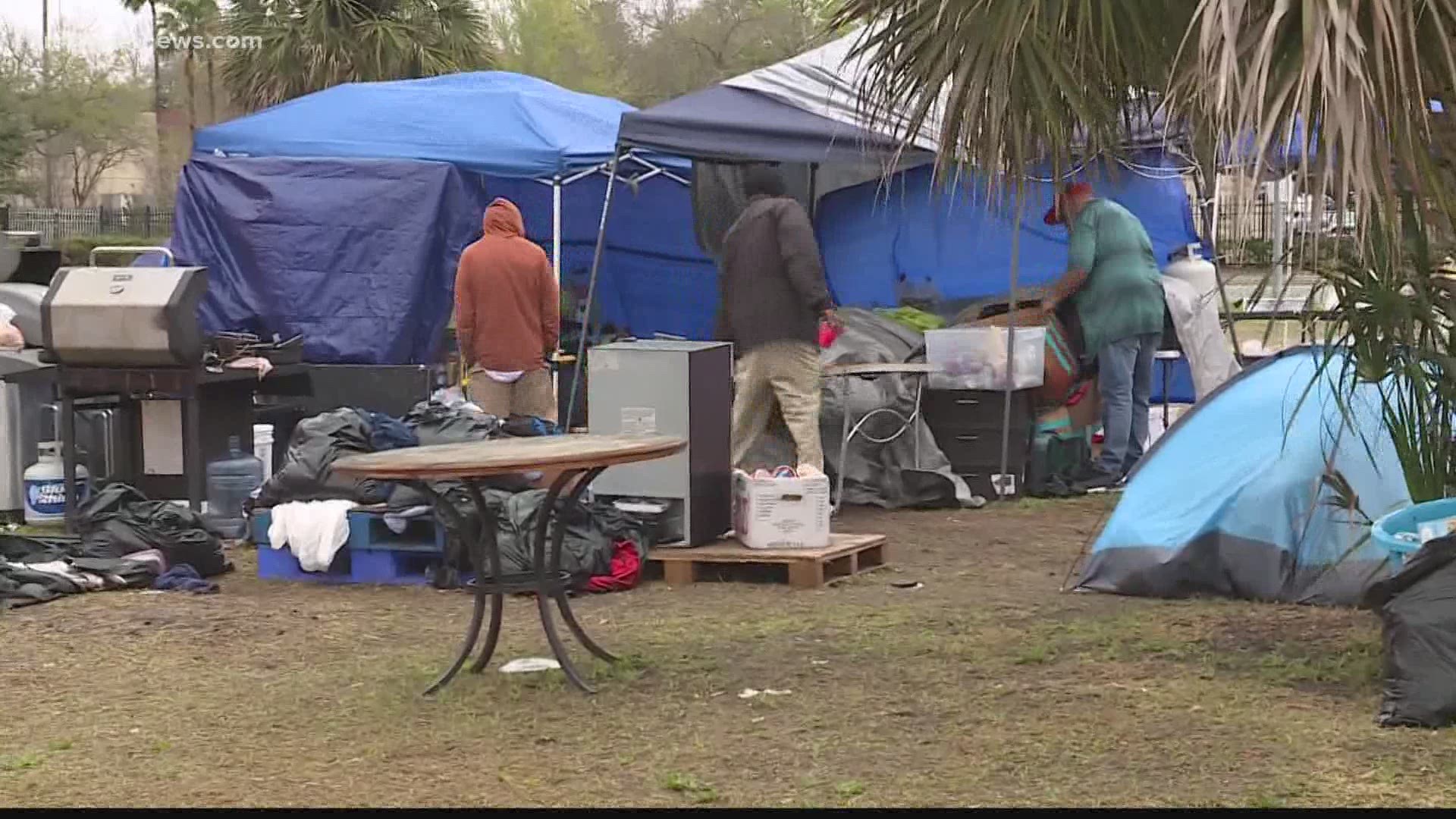 150-200 people remain in Downtown Jacksonville homeless camp; all will move to temporary shelter next week