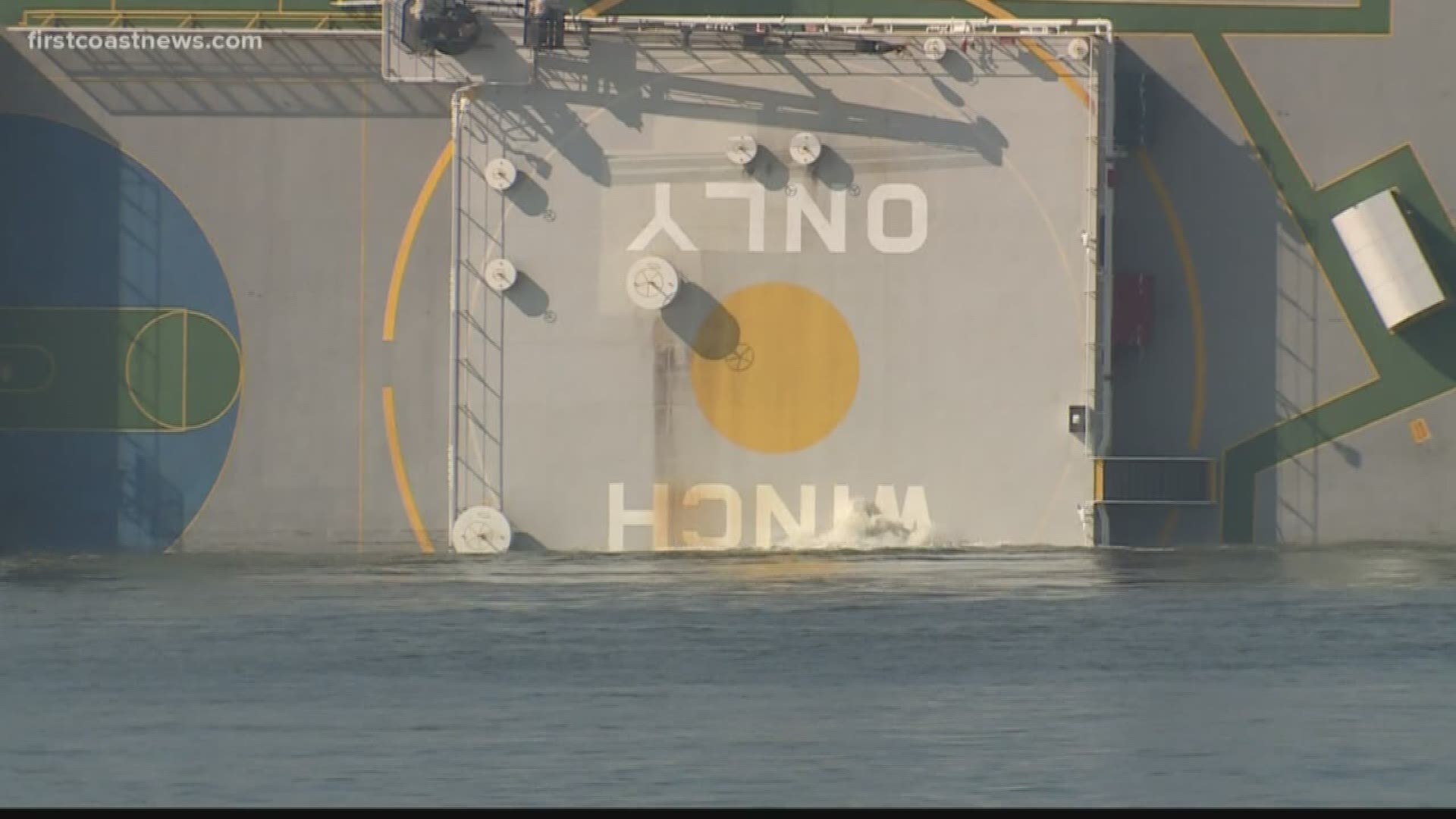 The Golden Ray Cargo Ship has been lying off the coast of Georgia since it capsized in early September.