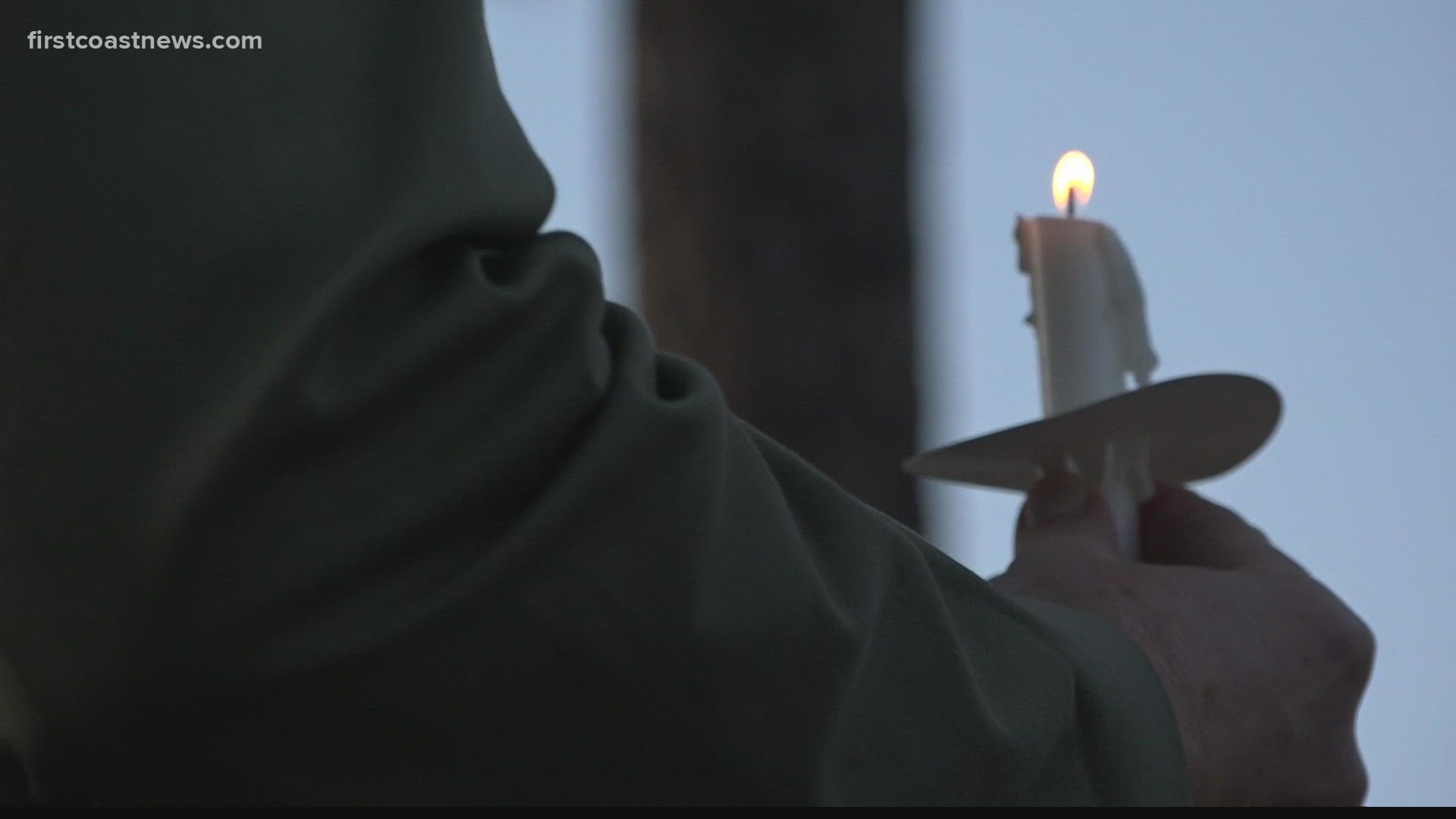 The family of Jared Bridegan, the father of four who was gunned down in Jacksonville Beach back in February, held a vigil in his honor.