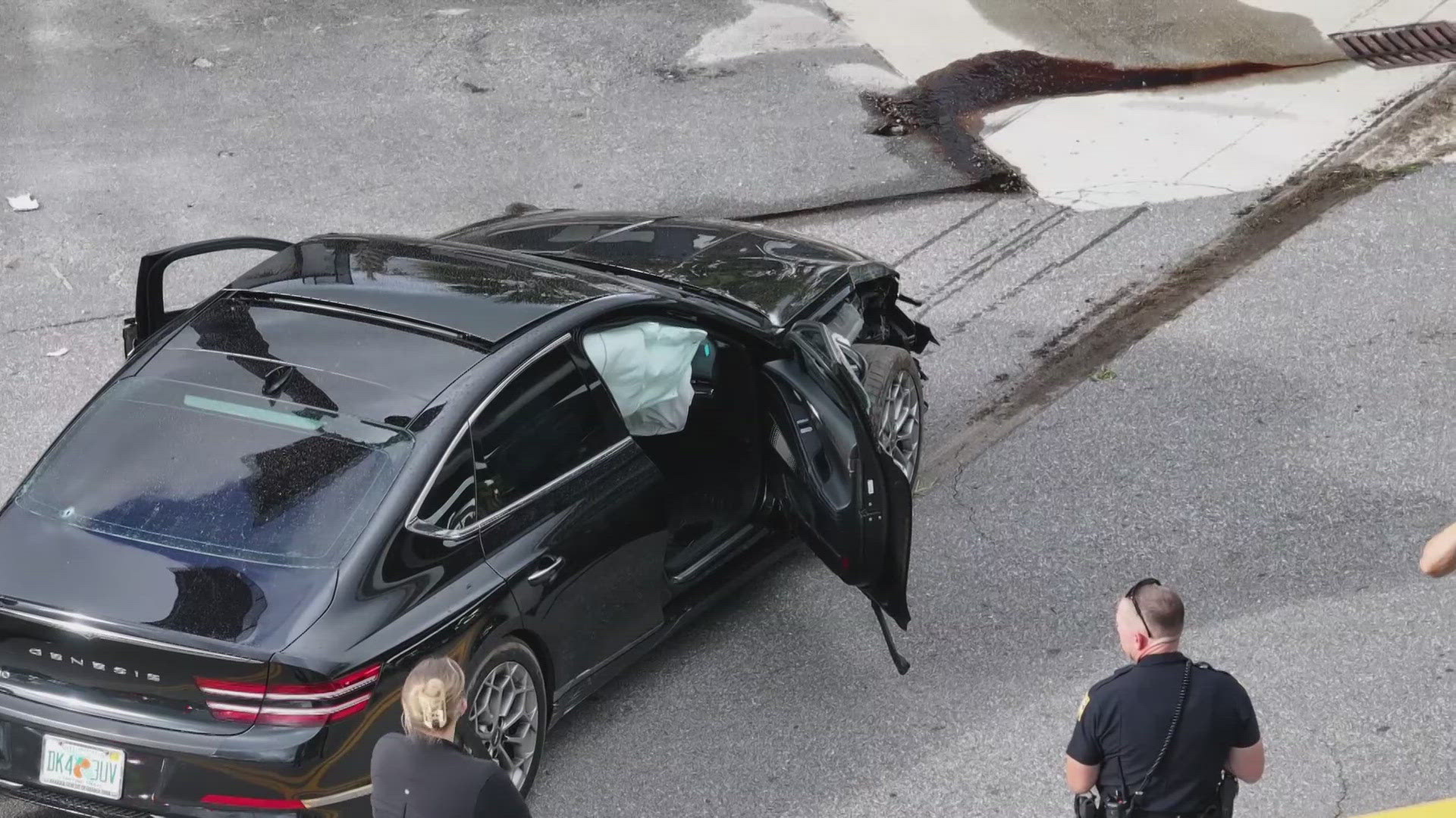 The man was injured badly but was stable Tuesday night, police said. 