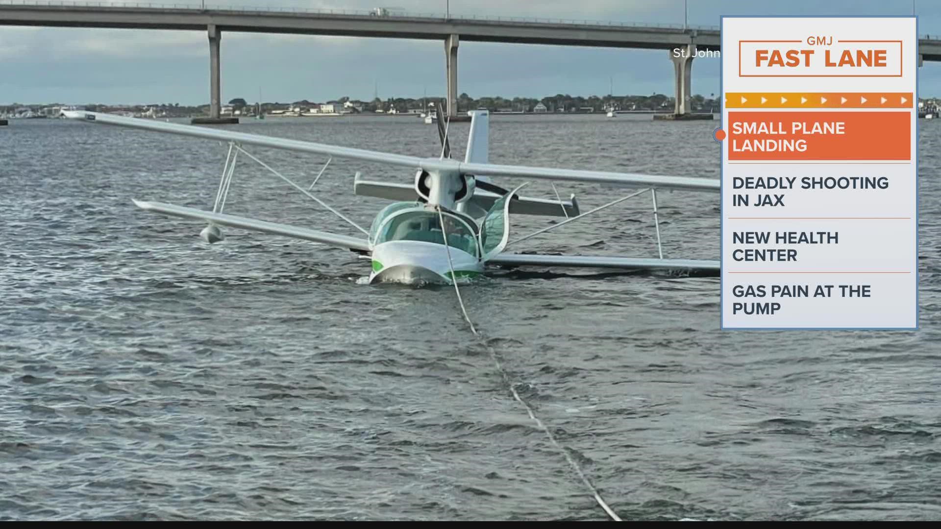 A good Samaritan towed the plane, helping to keep it afloat.