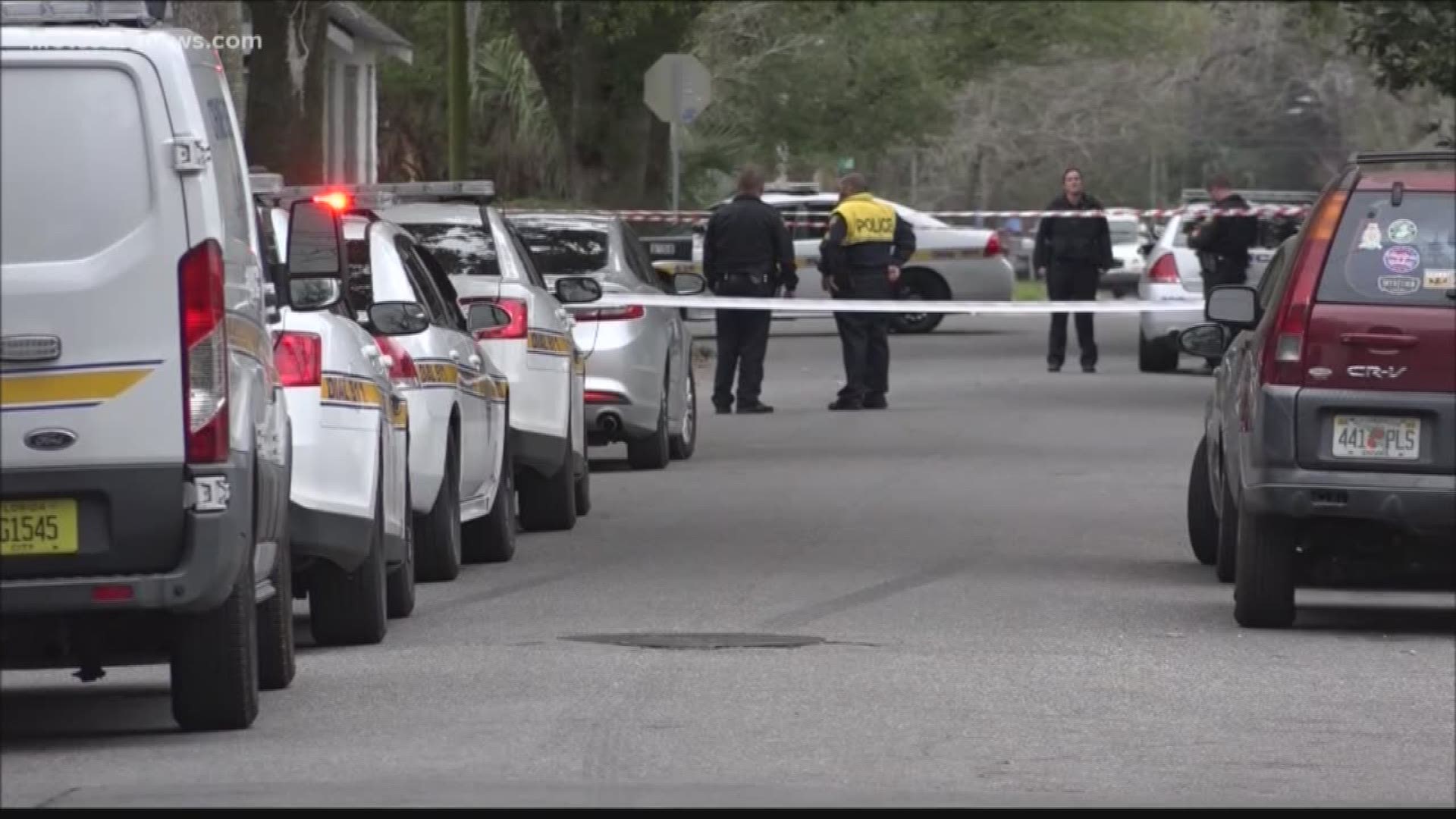 A man was shot in the leg during a drive-by shooting in a Murray Hill area neighborhood. Police are looking for a black sedan in connection with the shooting.