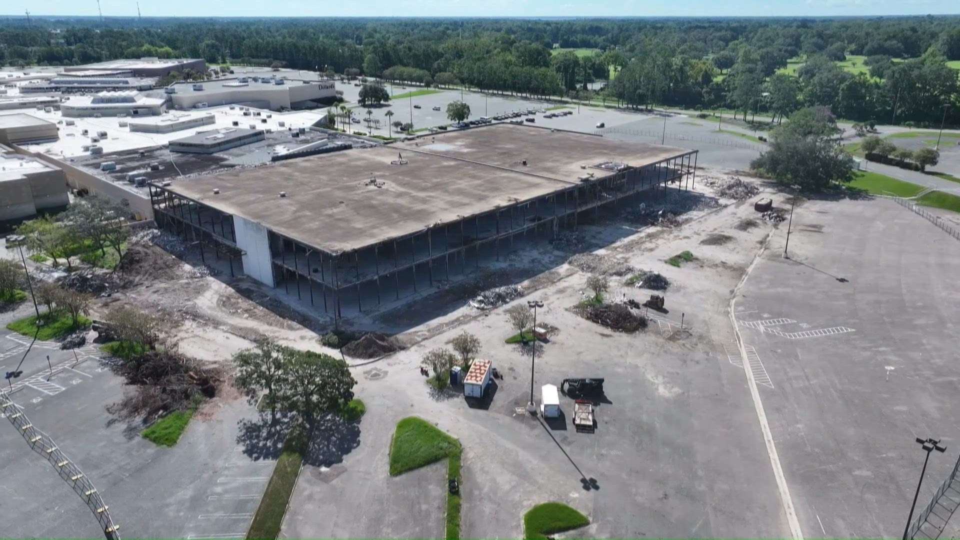 Demolition underway at former Sears store at Orange Park Mall ...