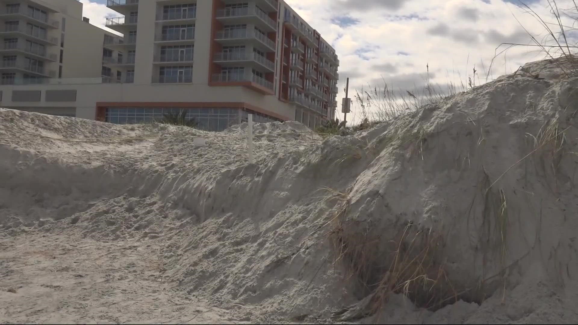 Officials warning resident to be careful, despite beaches reopening and to not stand on dunes following Hurricane Ian.